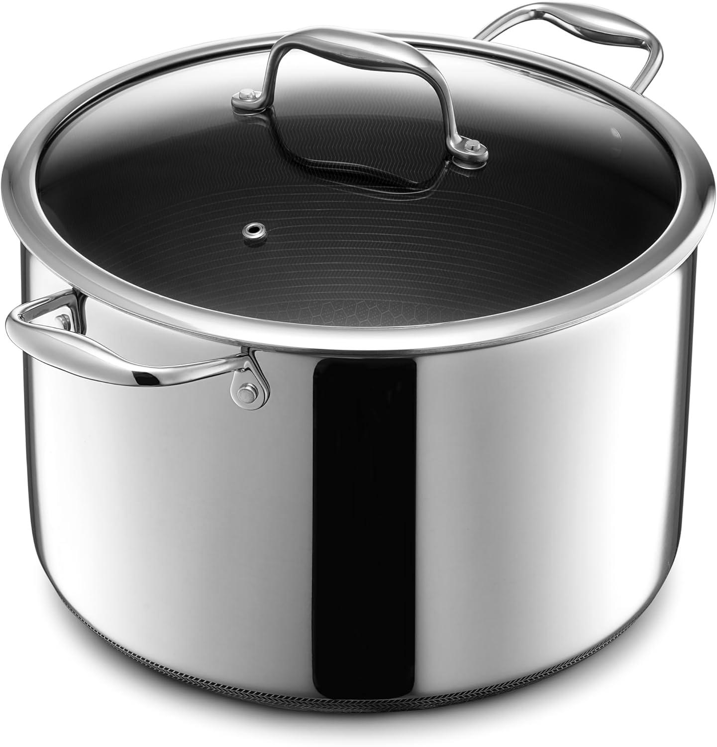 Stainless Steel 10-Quart Stockpot with Tempered Glass Lid