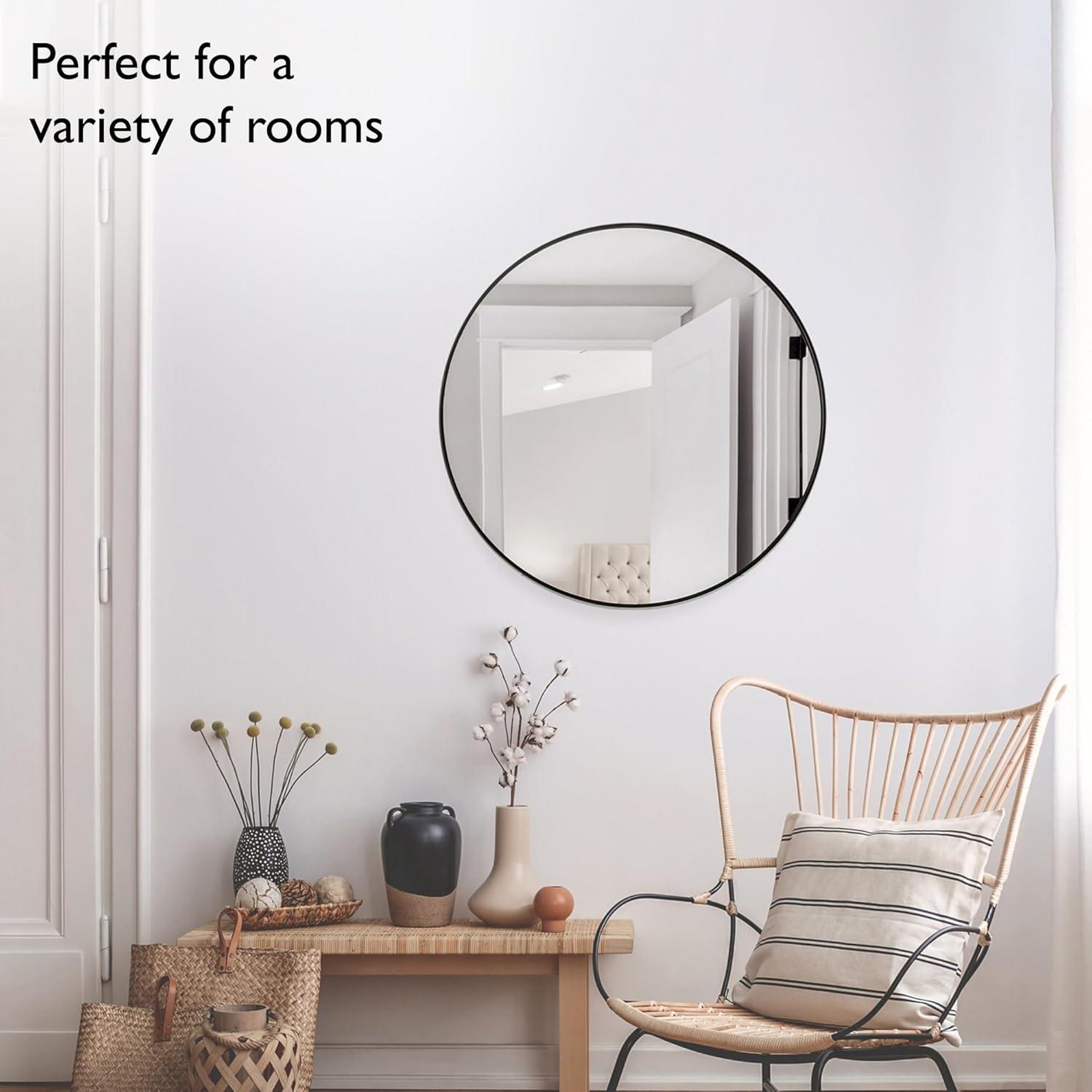Design House Kenna 28" Round Wall Accent Mirror