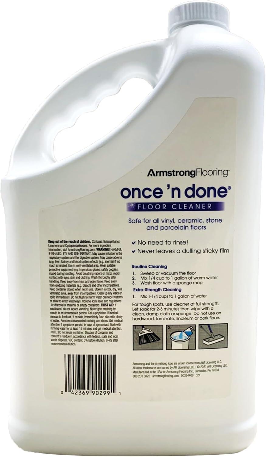 Armstrong Once 'N Done 128 oz Unscented Liquid Floor Cleaner