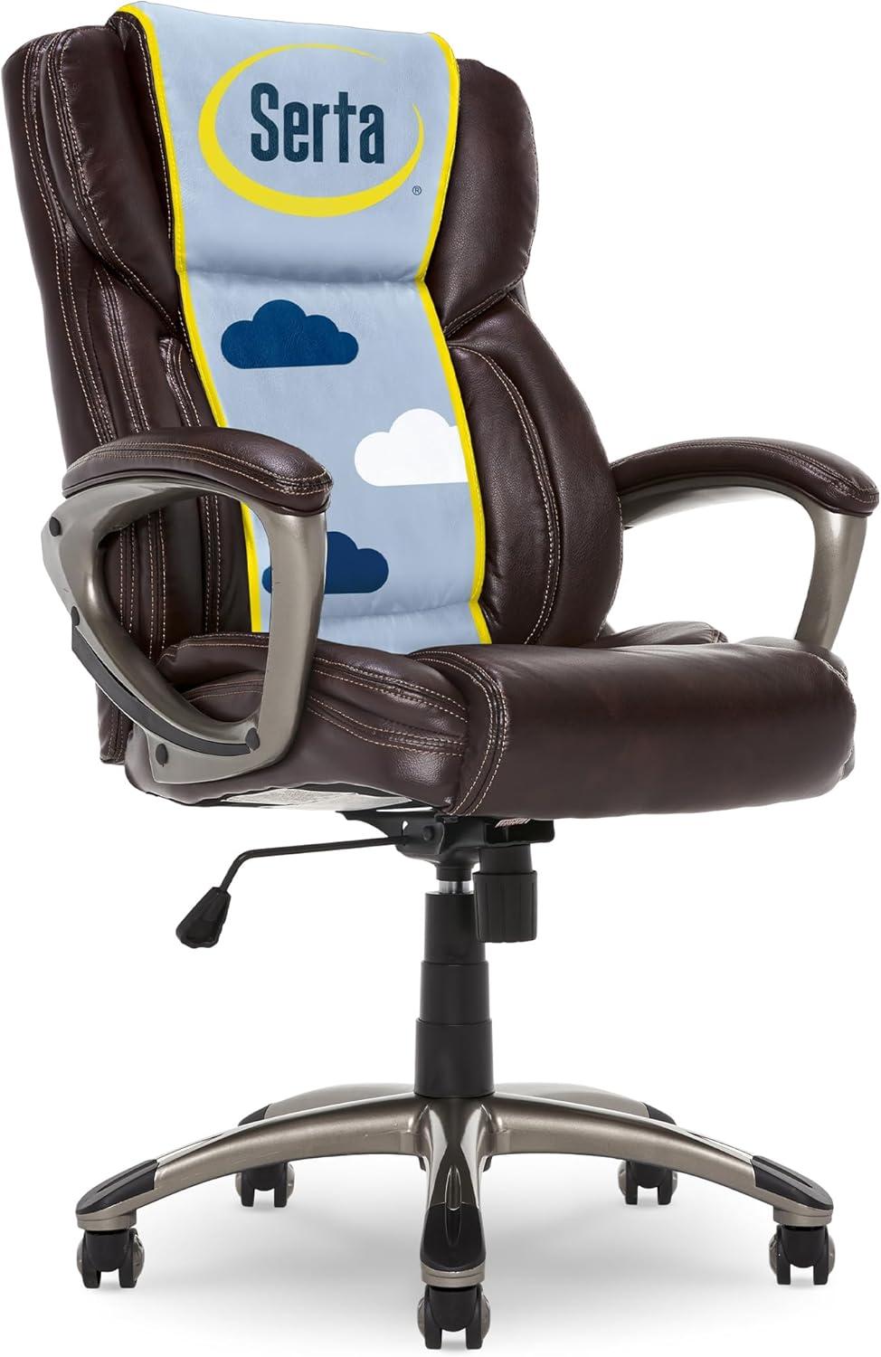 Serta Garret Ergonomic Executive Office Chair with Layered Body Pillows