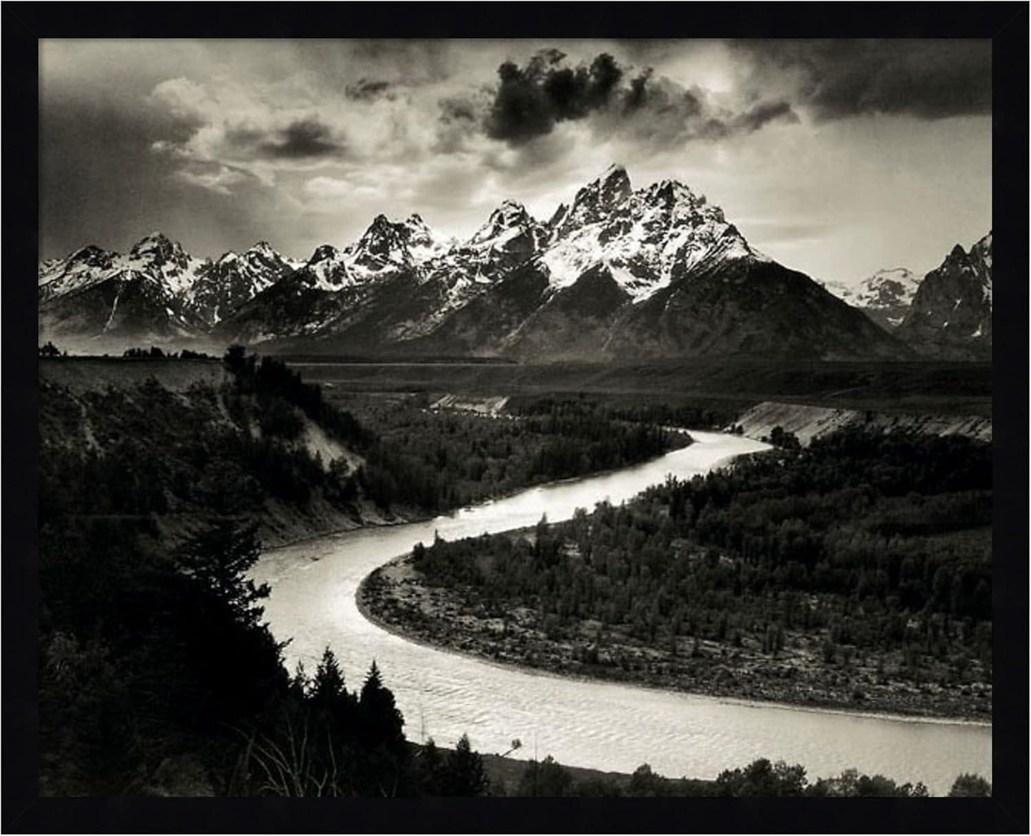 Ansel Adams Black Framed Landscape Print, 22" x 18"