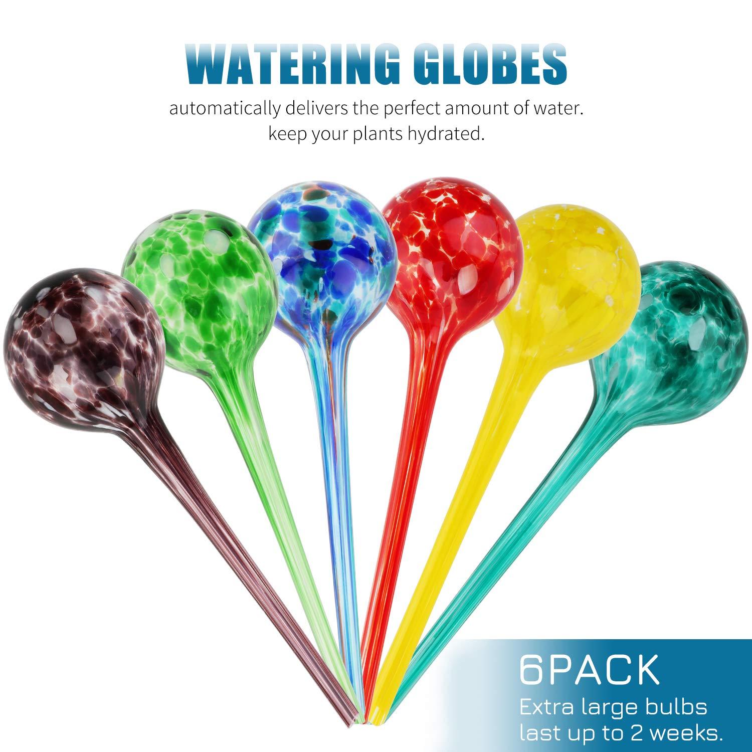 Colorful Glass Self-Watering Globes for Indoor and Outdoor Plants