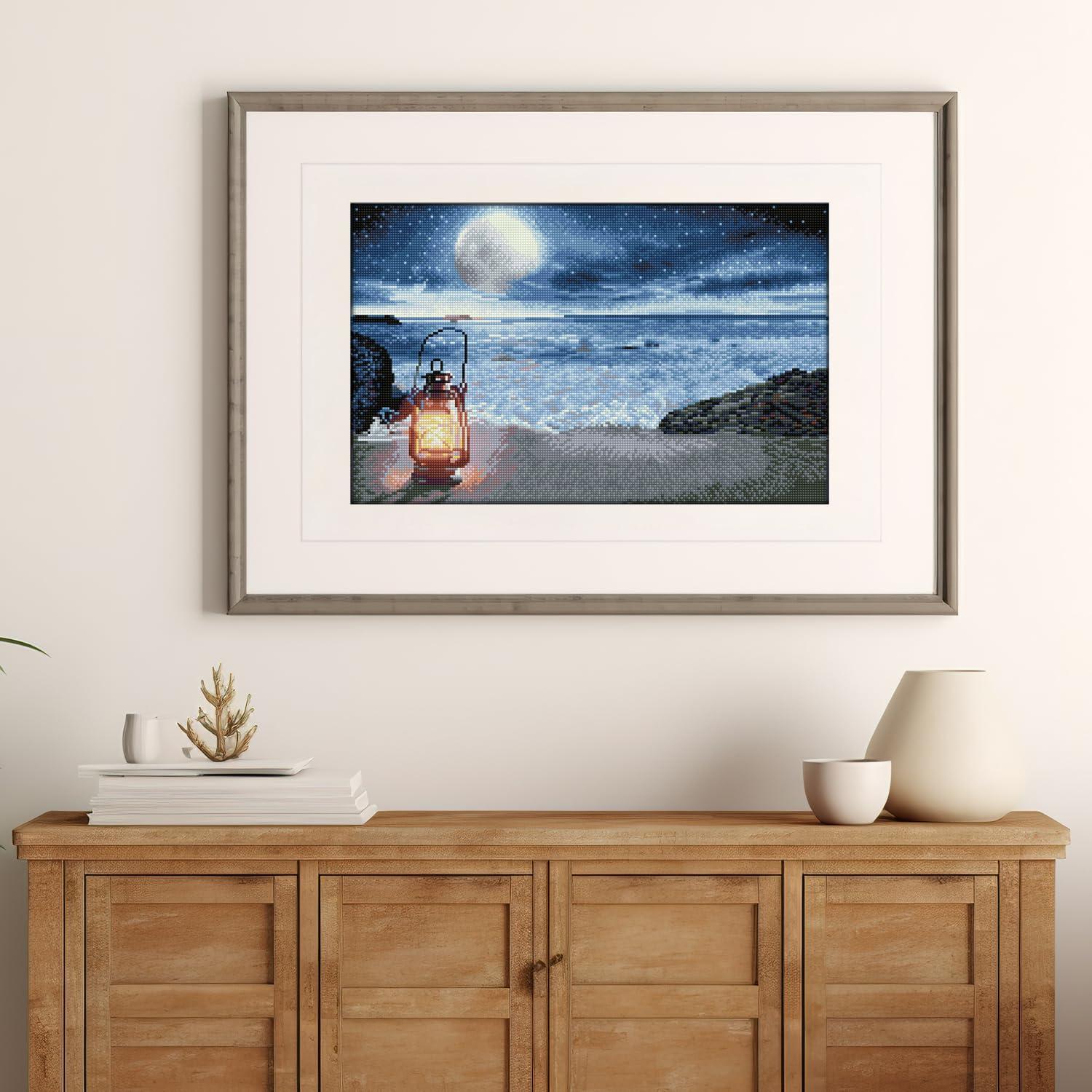 Diamond Dotz Seaside vigil Diamond Painting Kits for Adults - Diamond Art Kits a Relaxing Creative Craft Kit with Dotz Gems 13x20.5