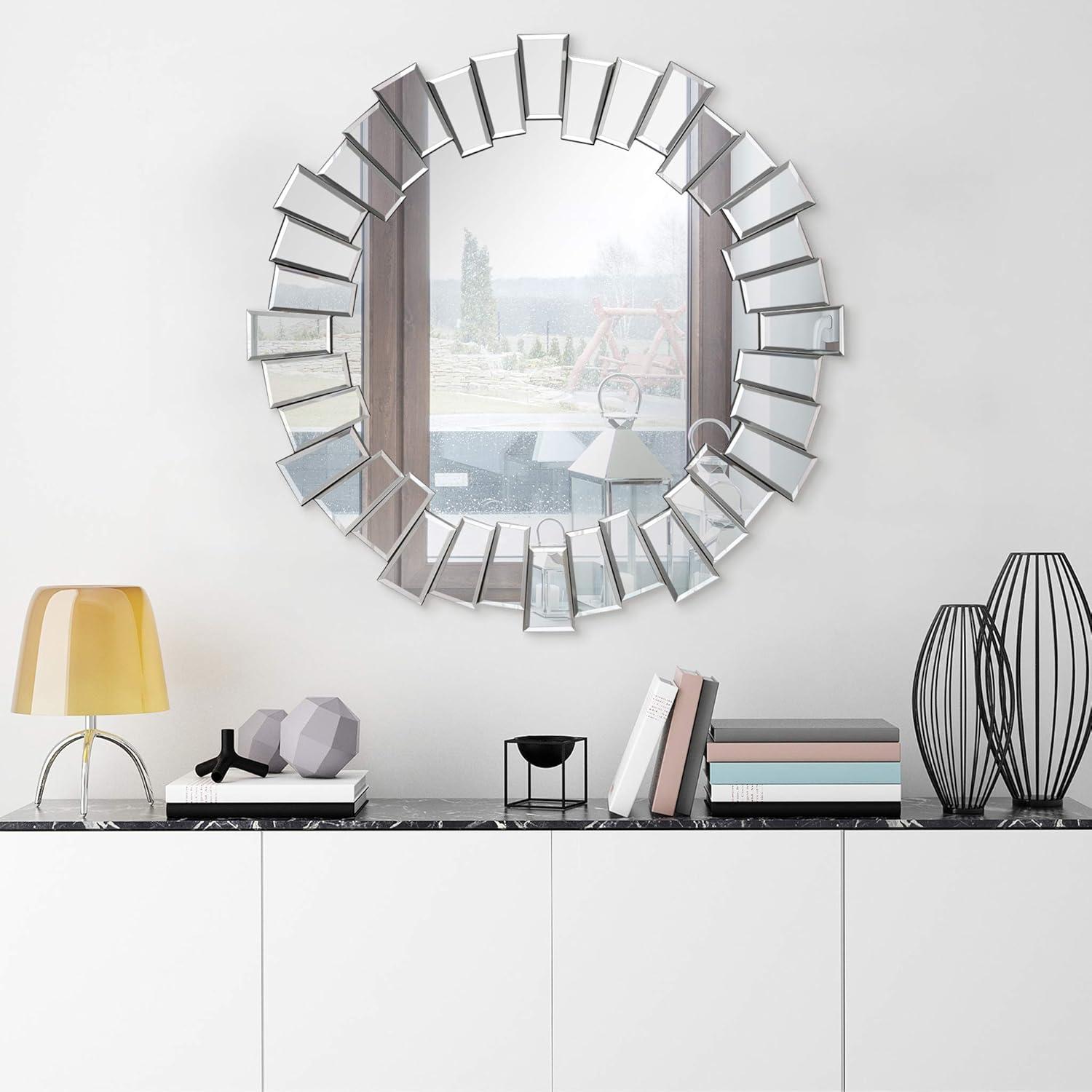 Empire Art Direct  Traverse Moderno Round Mirror