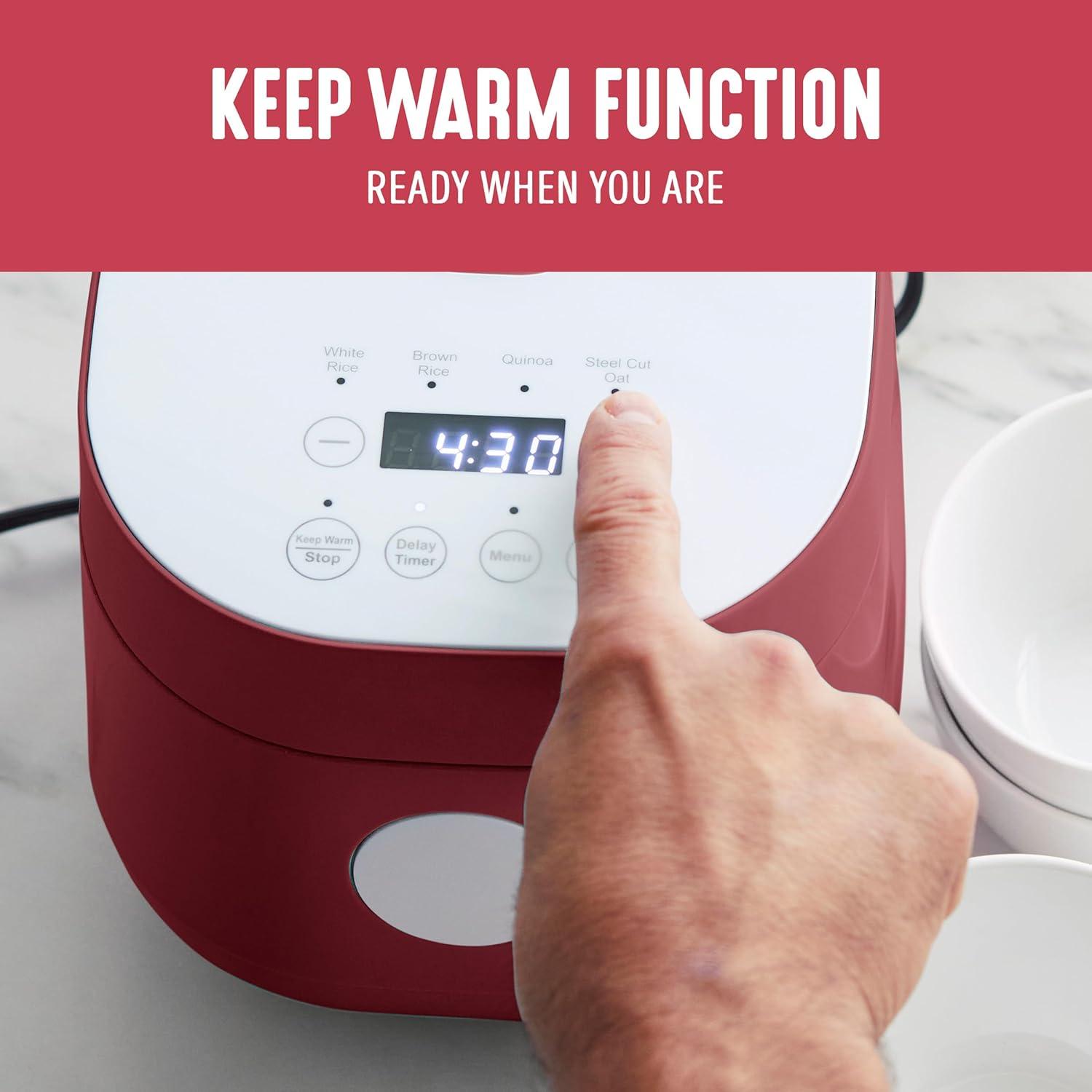 GreenLife Rice Cooker | Red