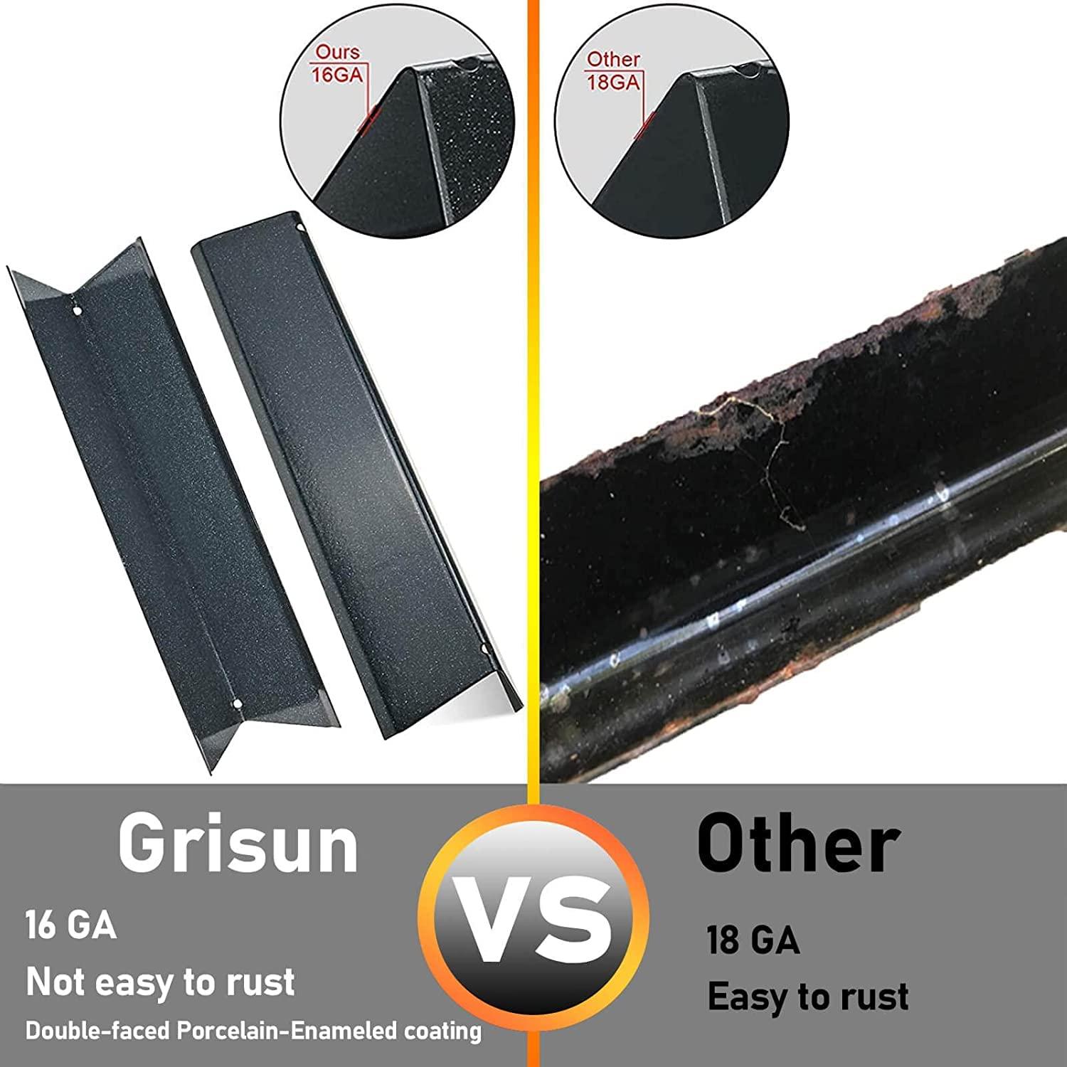 GRISUN 21.5 Inch Flavorizer Bars for Weber Spirit E210 E220 S210 S220 (Side-Mounted Control), Flavor Bars for Genesis Silver A, Spirit 500, Replacement Parts for Weber 7534, 7535