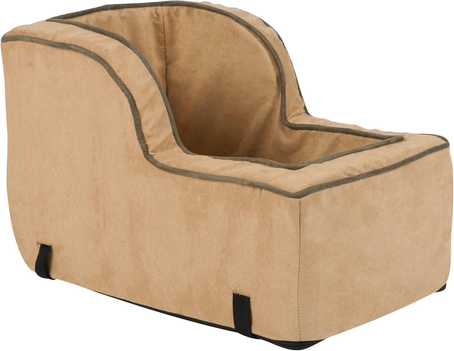 Snoozer Pet Products Luxury High-Back Console Dog Car Seat, Large,  Camel Olive, Luxury Microsuede