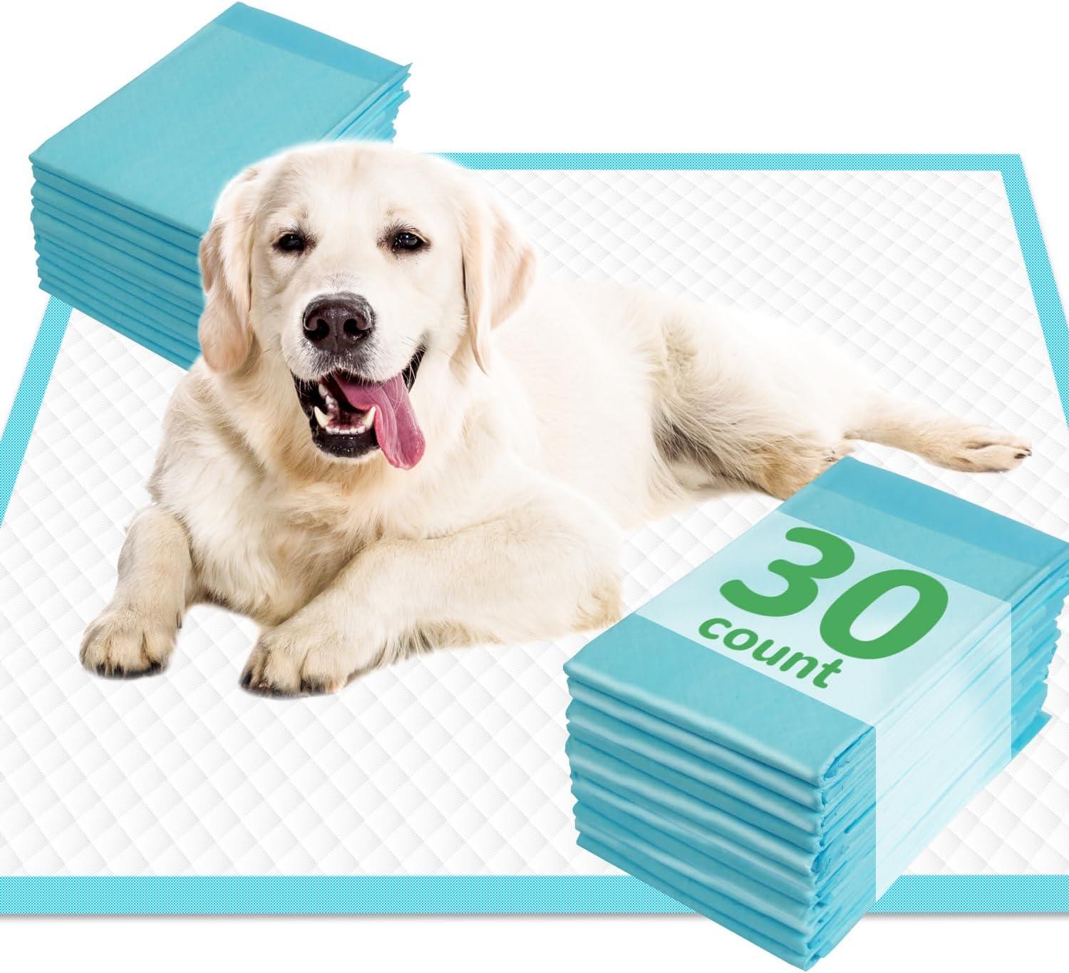 Pee Pads for Dogs - 30" X 36" Extra Large Puppy Pads XXL Potty Training Pads for Pet Wee Wee Pads Quick Absorbent Disposable Leak-Proof Pee Pads for Dogs Large Puppy Supplies - 30 Count