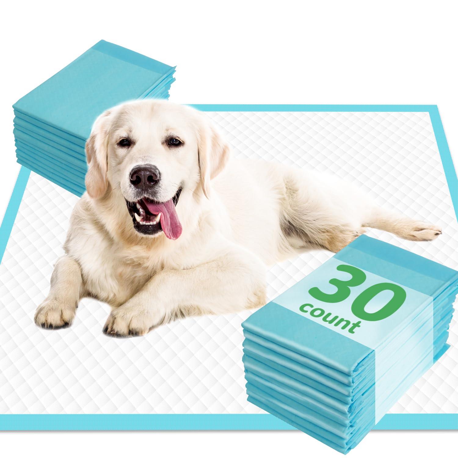 Pee Pads for Dogs - 30" X 36" Extra Large Puppy Pads XXL Potty Training Pads for Pet Wee Wee Pads Quick Absorbent Disposable Leak-Proof Pee Pads for Dogs Large Puppy Supplies - 30 Count