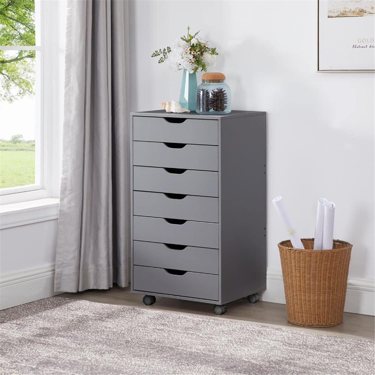 Naomi Home 9-Drawer Office Storage Cabinet - Color: Gray, Size: 9 Drawer