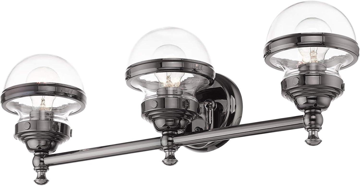Livex Lighting Oldwick 3 - Light Vanity in  Polished Black Chrome