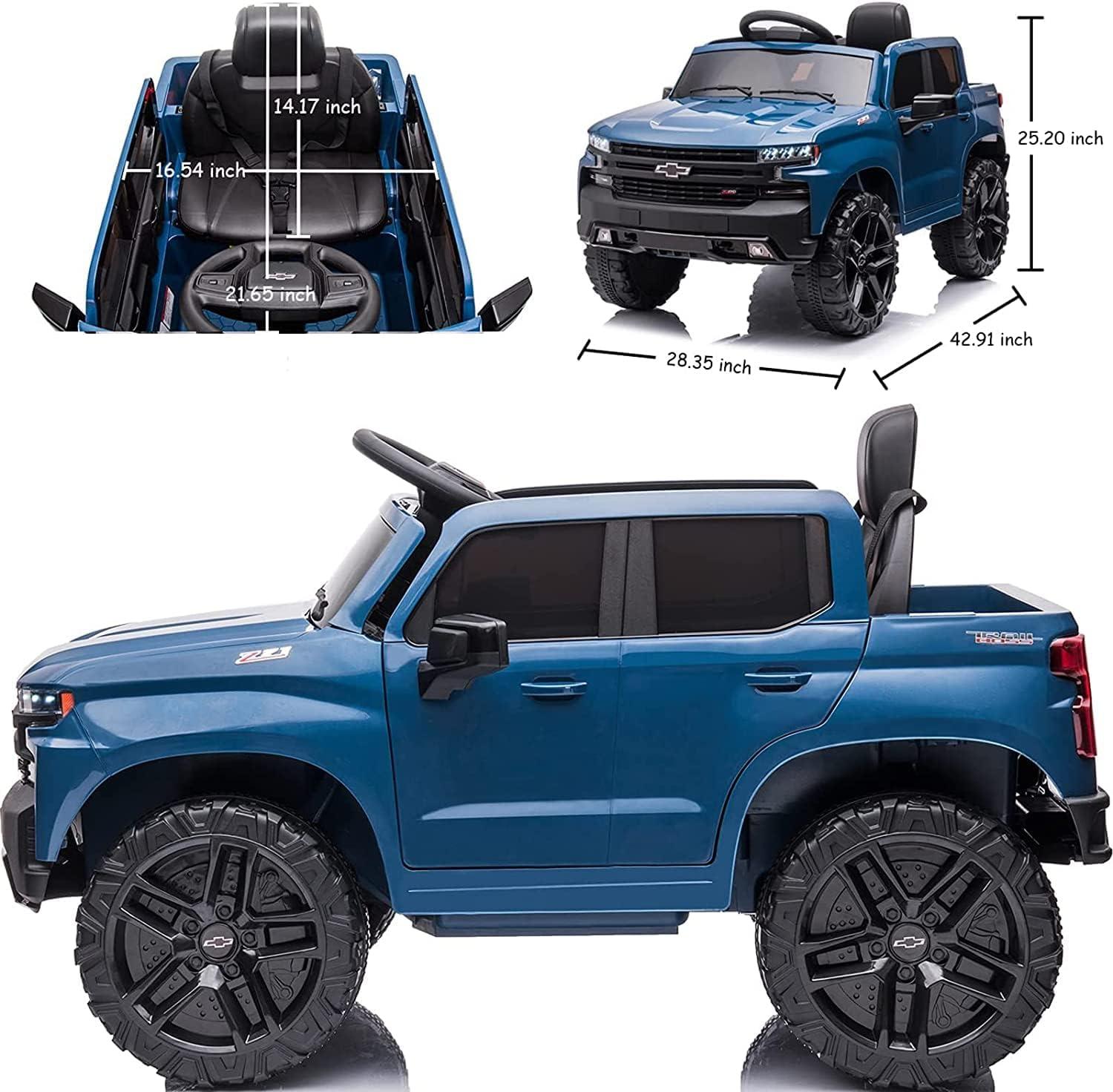 Jojoka 12V Licensed Chevrolet Silverado GMC Ride on Truck Car for Kids Battery Powered Electric Toys Vehicles with Remote Control, LED Light, Bluetooth, Spring Suspension, for 3-8 Years Old, Pink