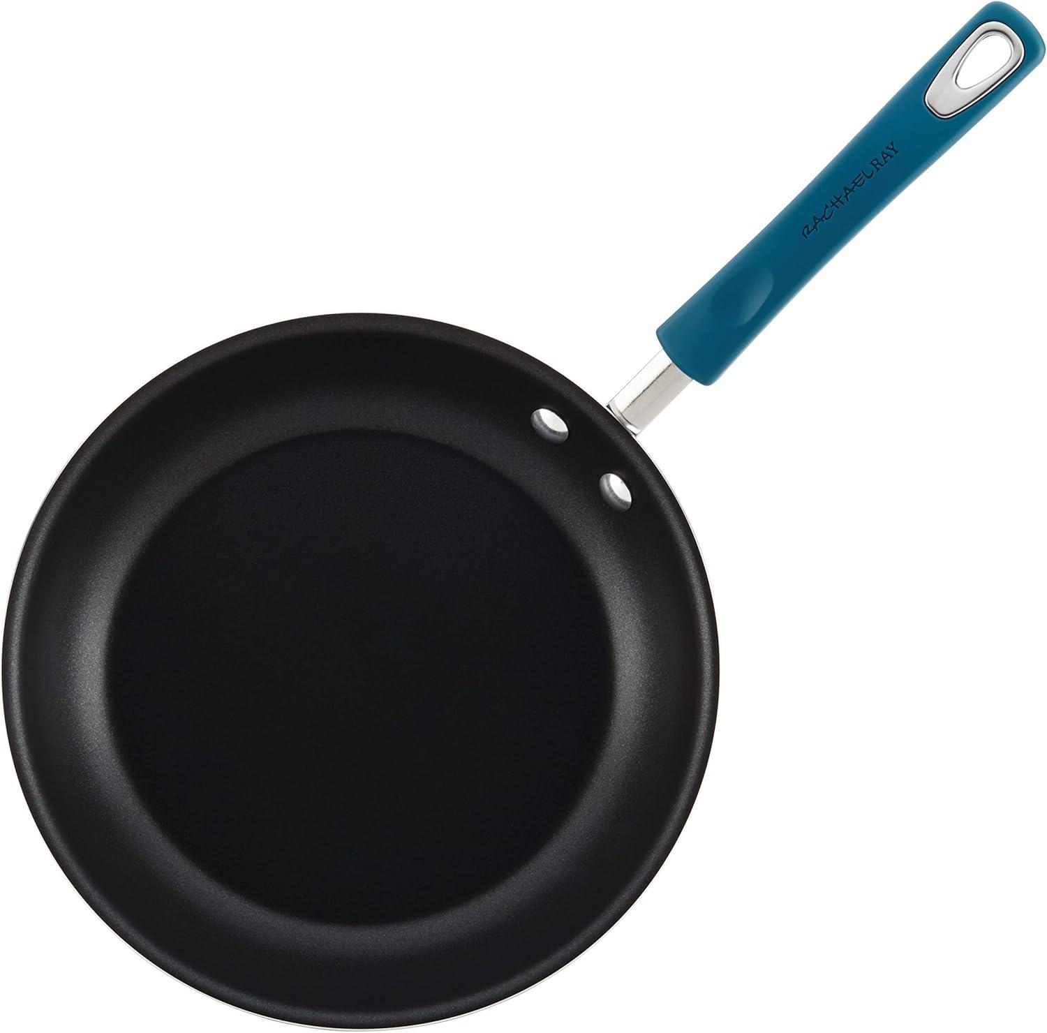 Rachael Ray Classic Brights Porcelain Nonstick Cookware Set, 14-Piece