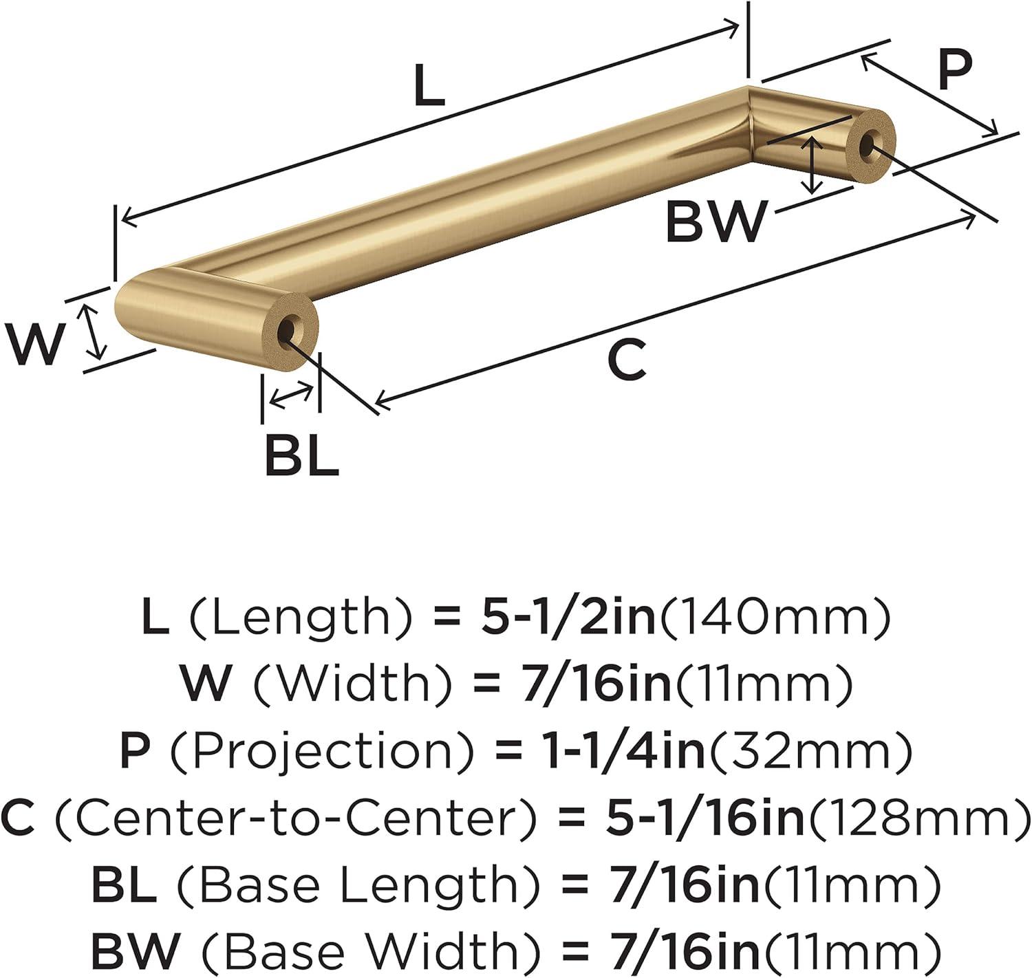 Champagne Bronze 5-1/16 inch Modern Cabinet Bar Pull