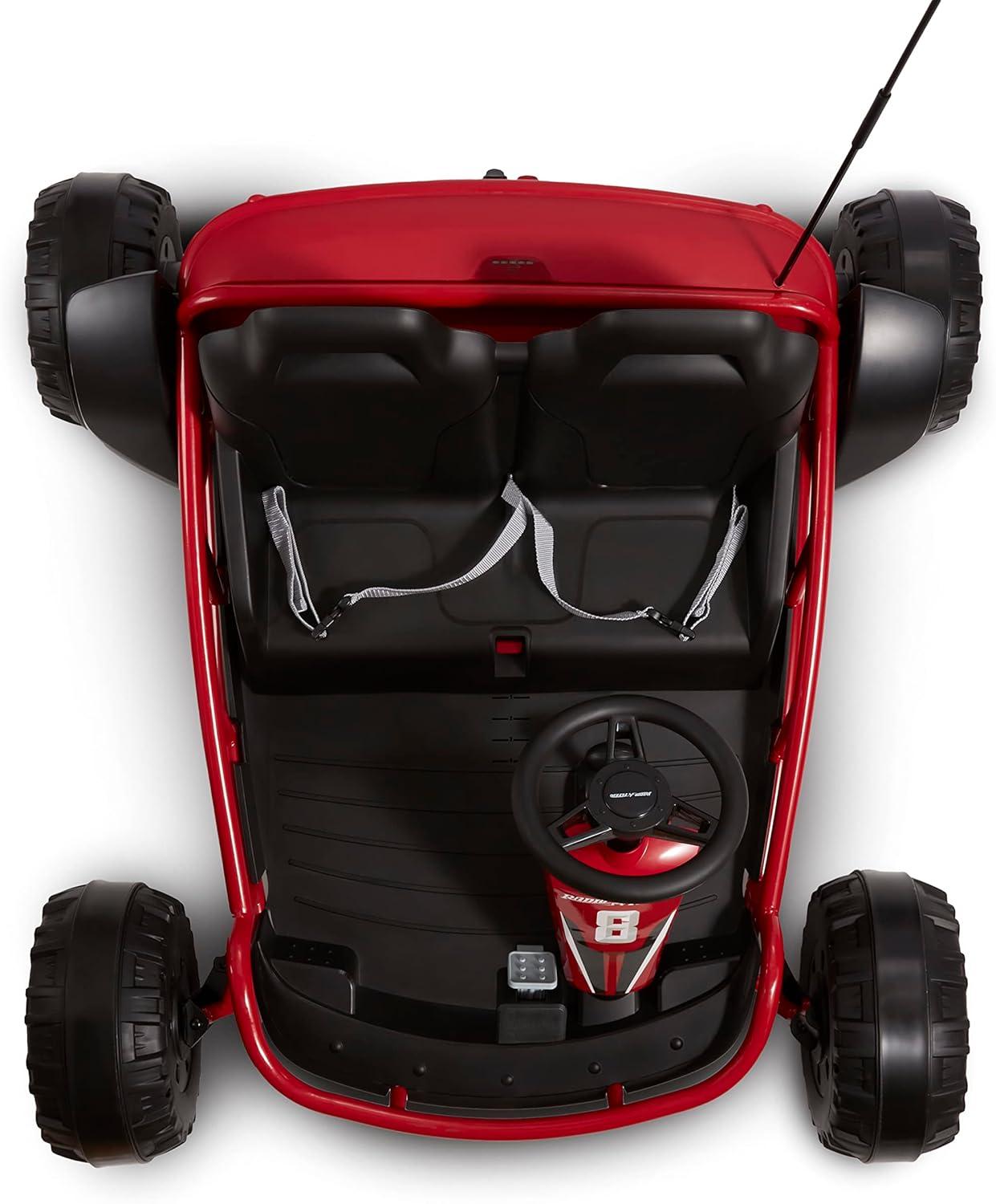 Red 24-Volt Dual Seat Steel Frame Go-Kart