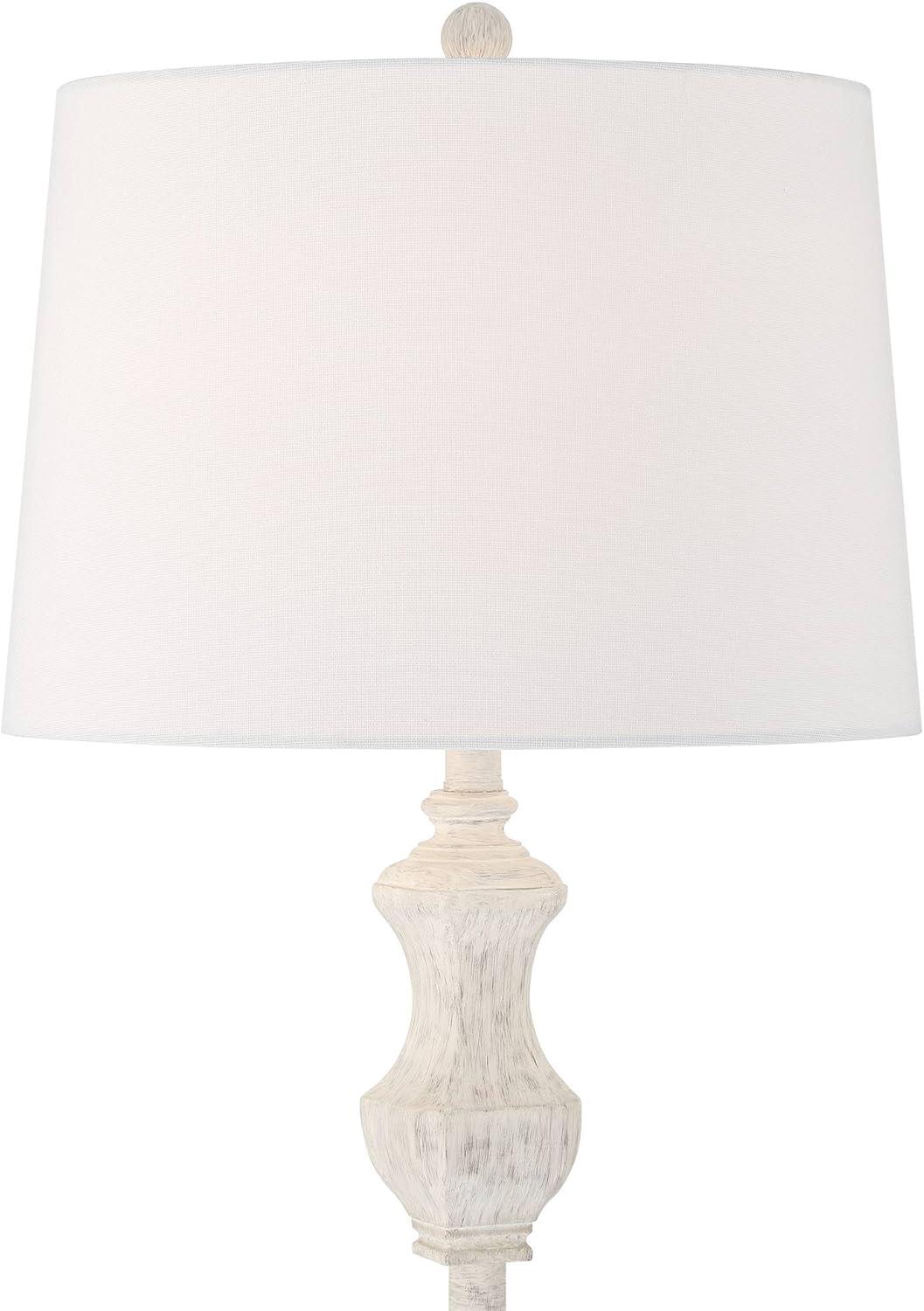 Barnes and Ivy Verona Traditional Shabby Chic 61 1/2" Tall Standing Floor Lamp Skinny Vintage White Living Room Bedroom House Reading Office