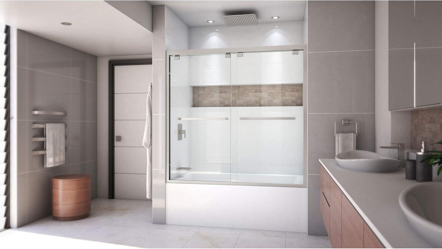 Encore 56" W x 58" H Semi-Frameless Tub Door with ClearMax Technology