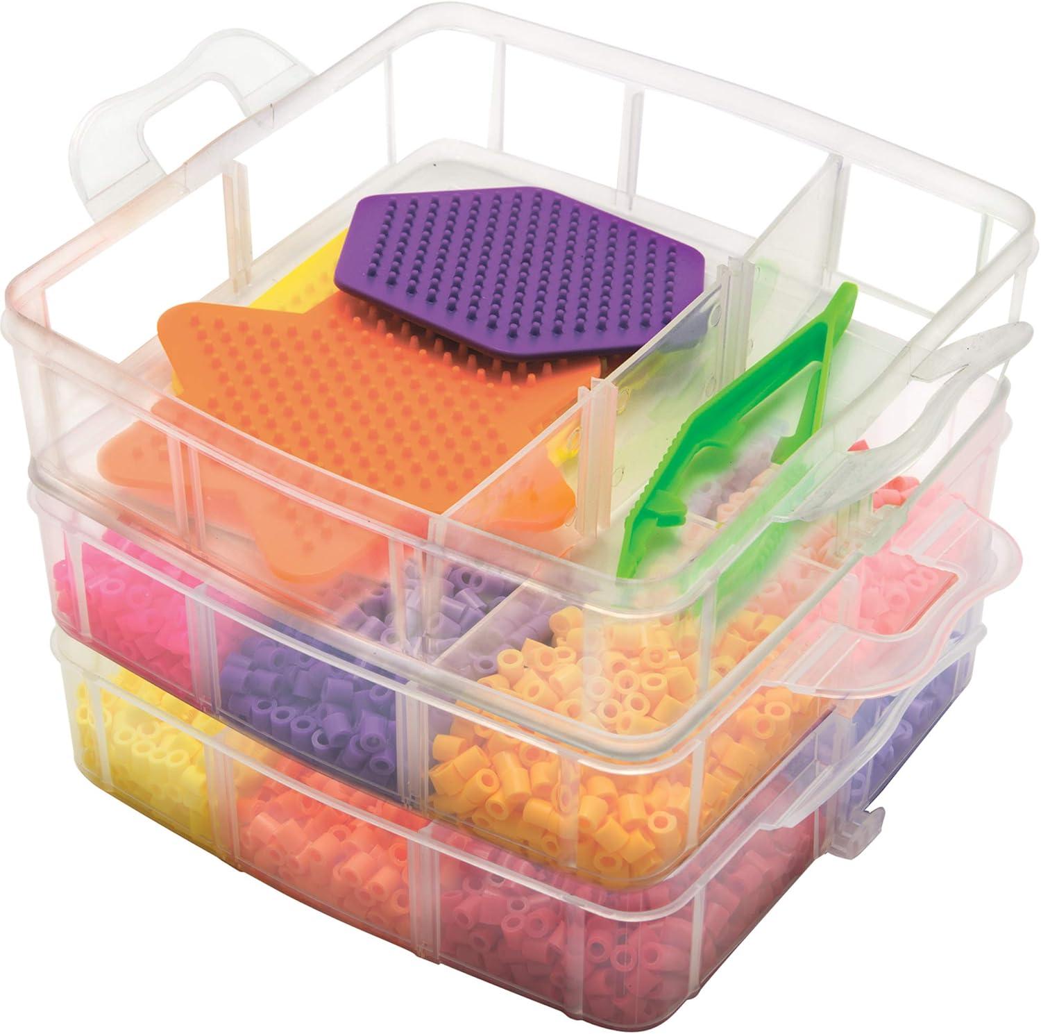 Perler Bead Storage Stackable Trays Square, Includes 3 Trays