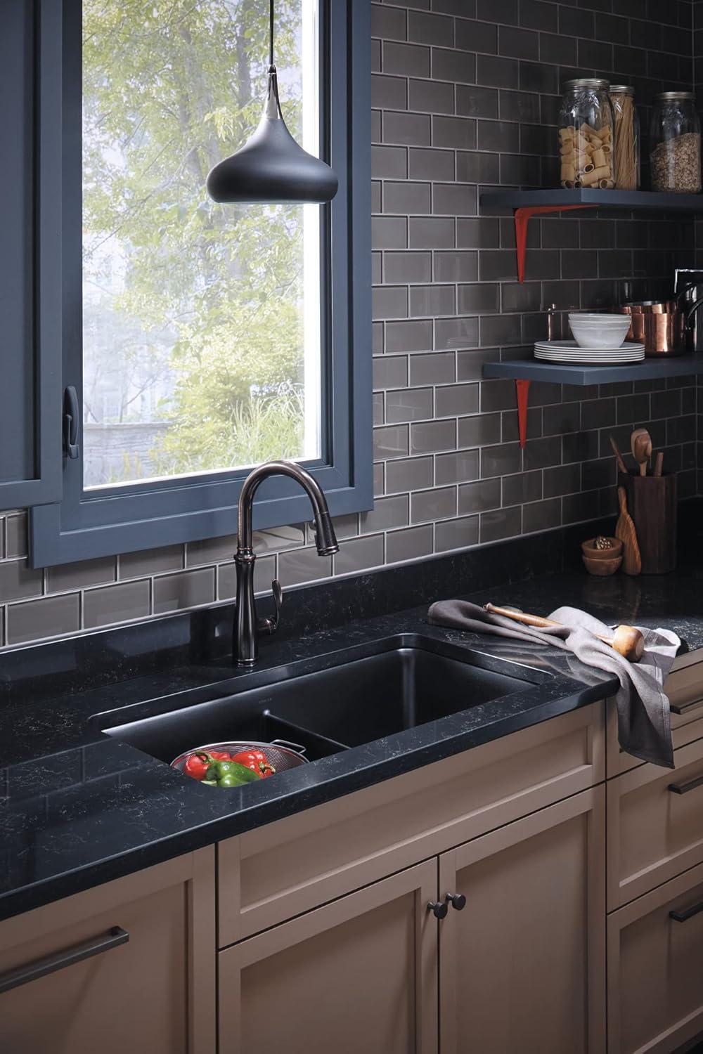 Cairn® 34" L x 18" W Under-Mount Double-Equal Kitchen Sink