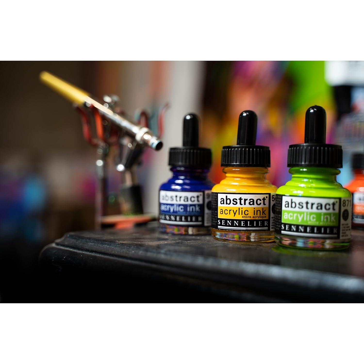 Indigo Blue 30ml Acrylic Ink with Dropper Top