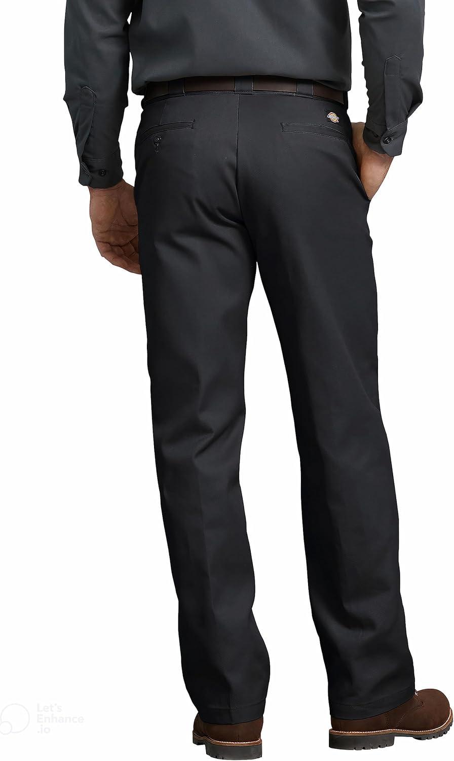 Men's Black High Rise Relaxed Fit Work Pants