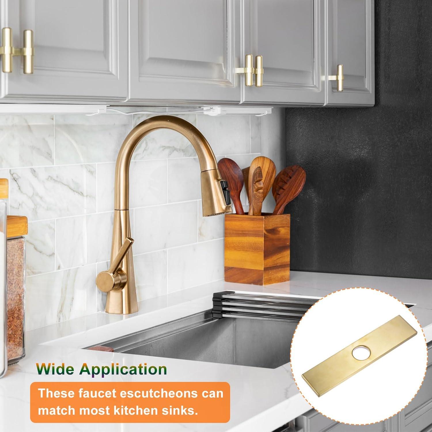 iVIGA VCC06G iVIGA 10" Sink Faucet Hole Cover Deck Plate