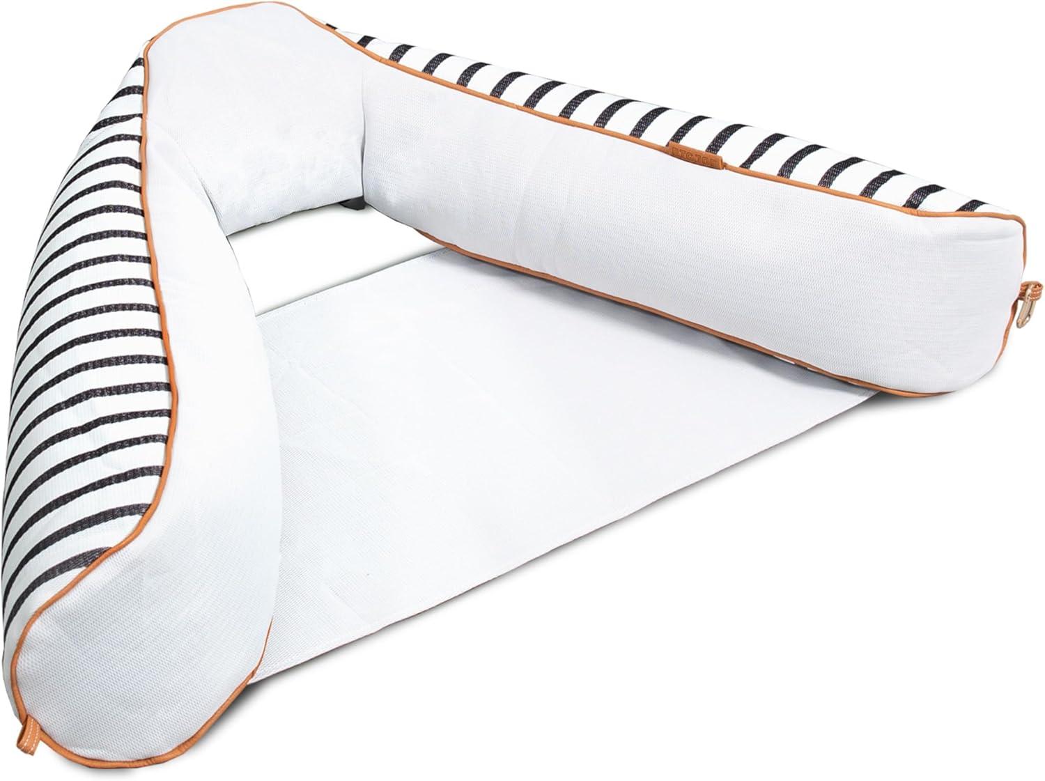 Big Joe Lux Bali Sling Pool Float, Cape Stripe, UV Protected, No Inflation Needed