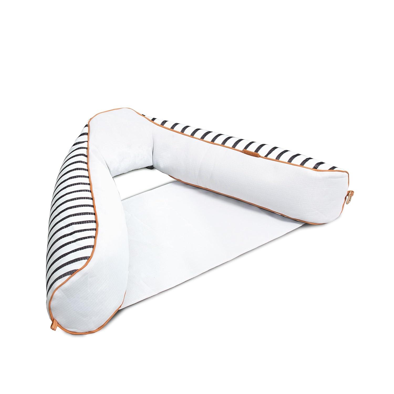 Big Joe Lux Bali Sling Pool Float, Cape Stripe, UV Protected, No Inflation Needed