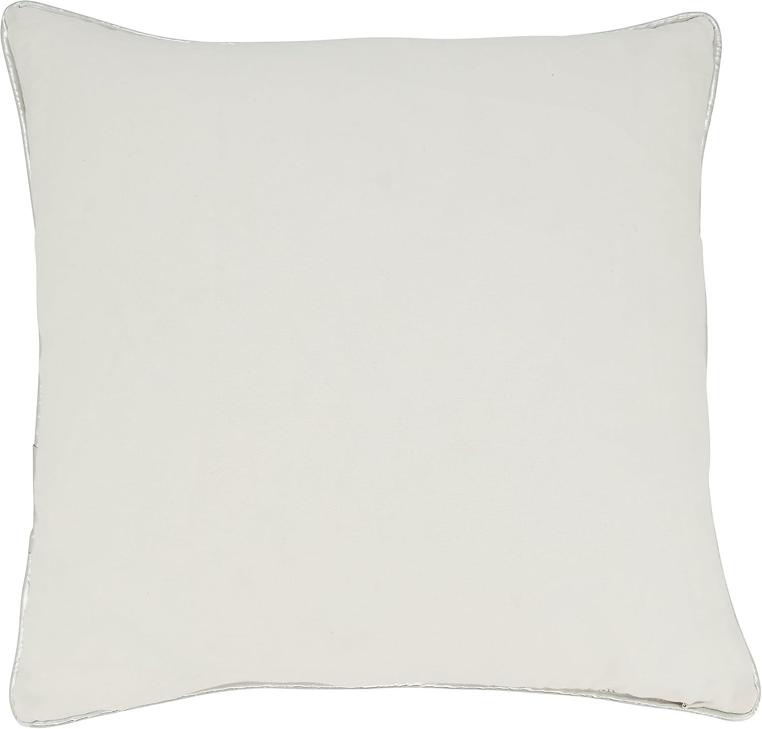 Saro Poinsettia Collection Floral Cotton Throw Pillow