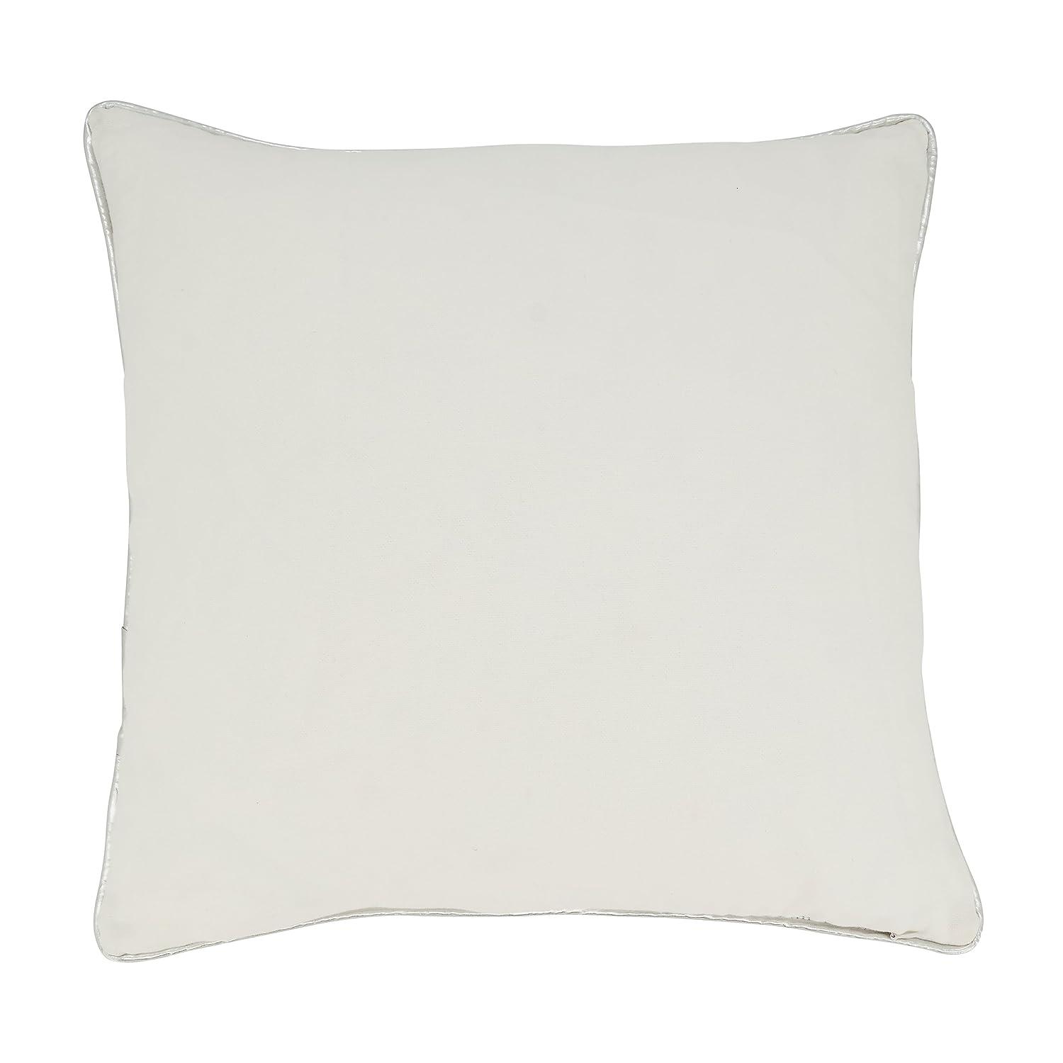 Saro Poinsettia Collection Floral Cotton Throw Pillow