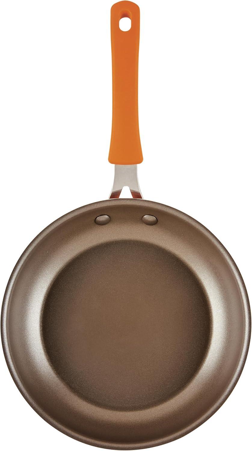 Rachael Ray Cook & Create Aluminum Nonstick Frying Pan / Skillet / Fry Pan, 10 Inch, Orange