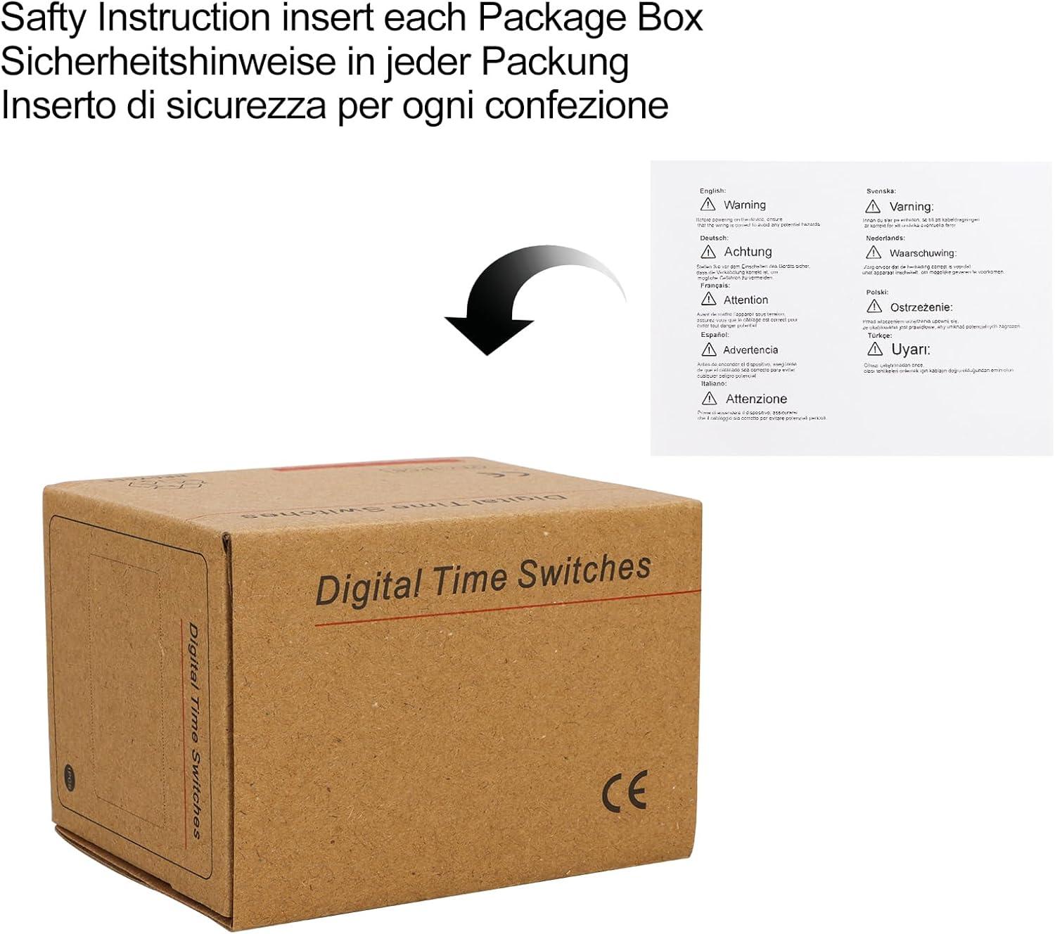 Baomain THC15A DC/AC 24V Digital LCD Power Programmable Timer Time Switch Relay 16A Amp