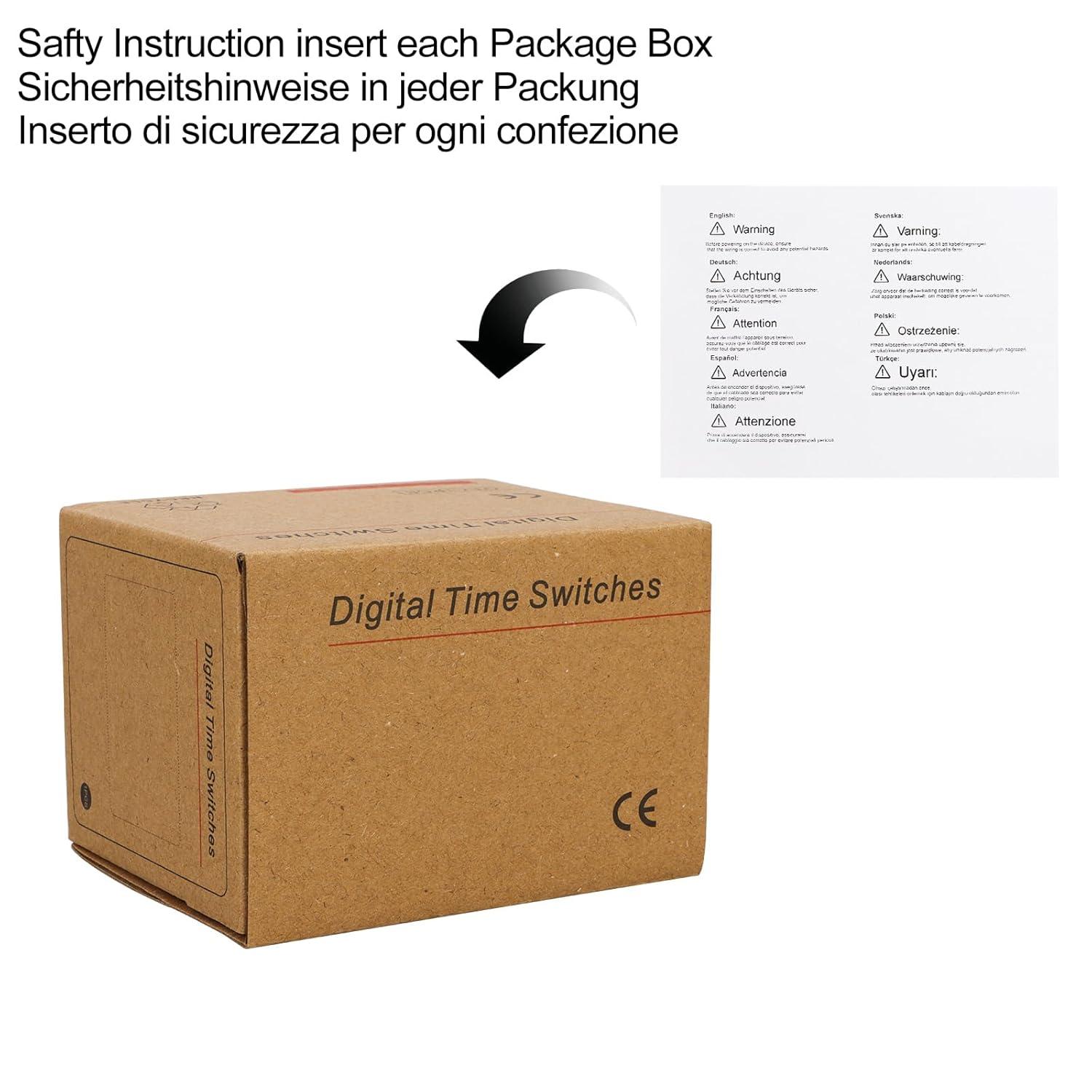 Baomain THC15A DC/AC 24V Digital LCD Power Programmable Timer Time Switch Relay 16A Amp