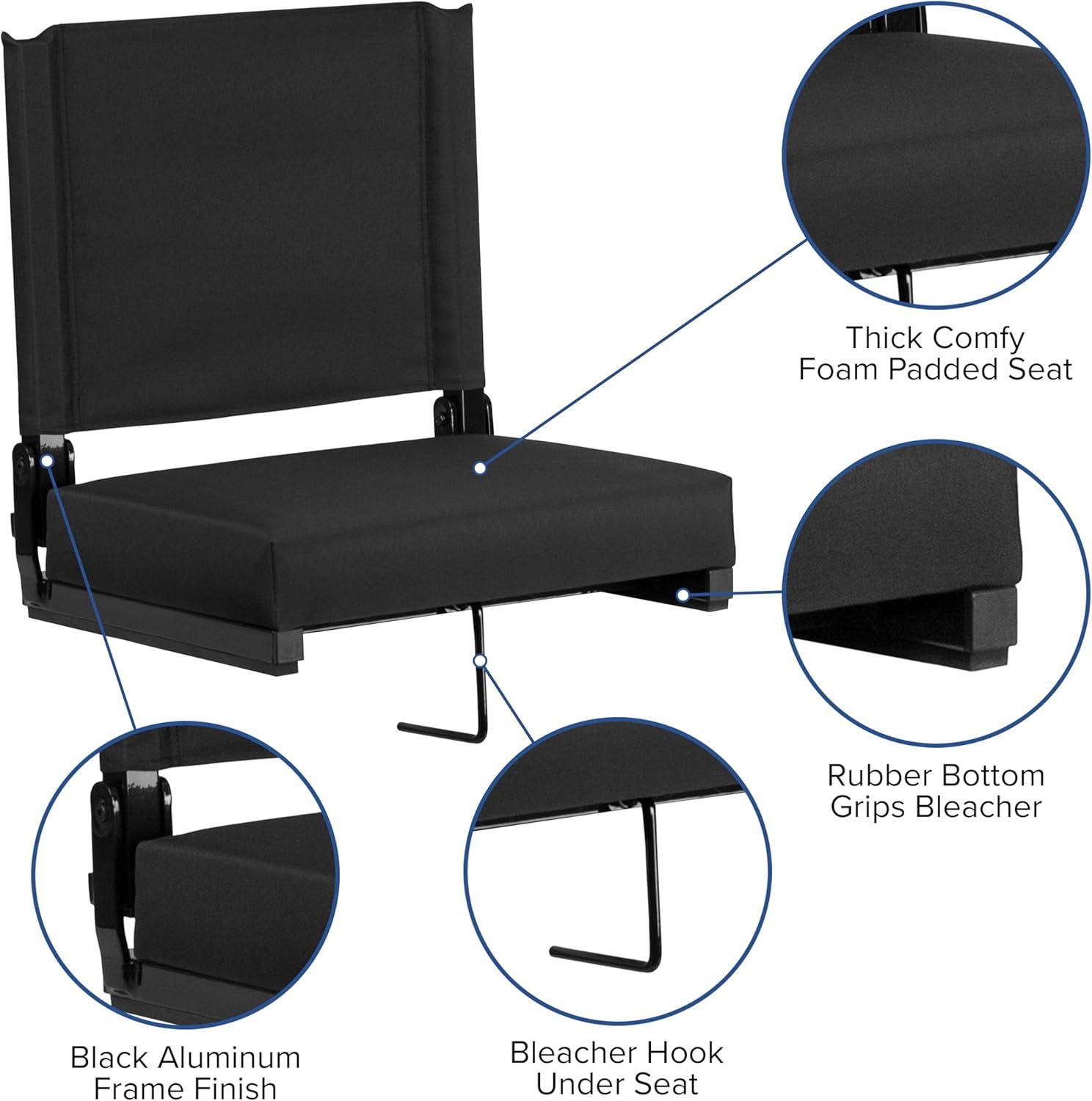 Kingfisher Lane Stadium Chair in Black