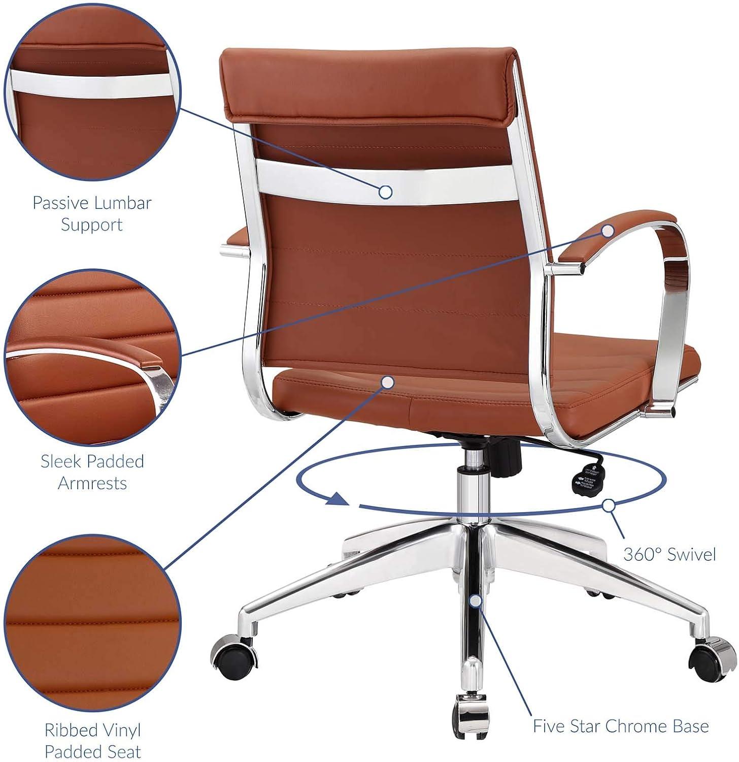 Modway Jive Ribbed Mid-back Executive Office Chair