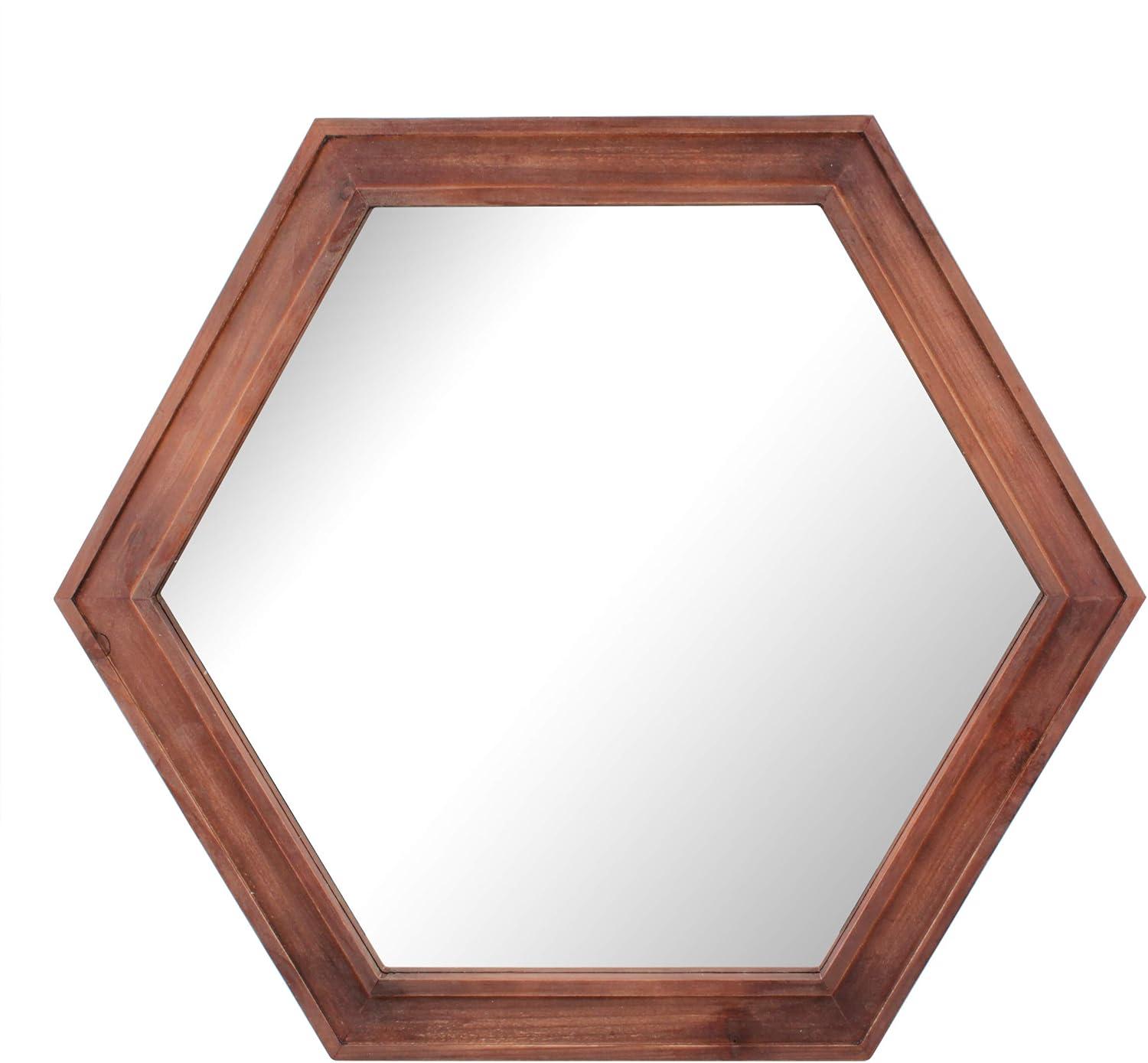 Alfret Wood Flat Wall Mirror