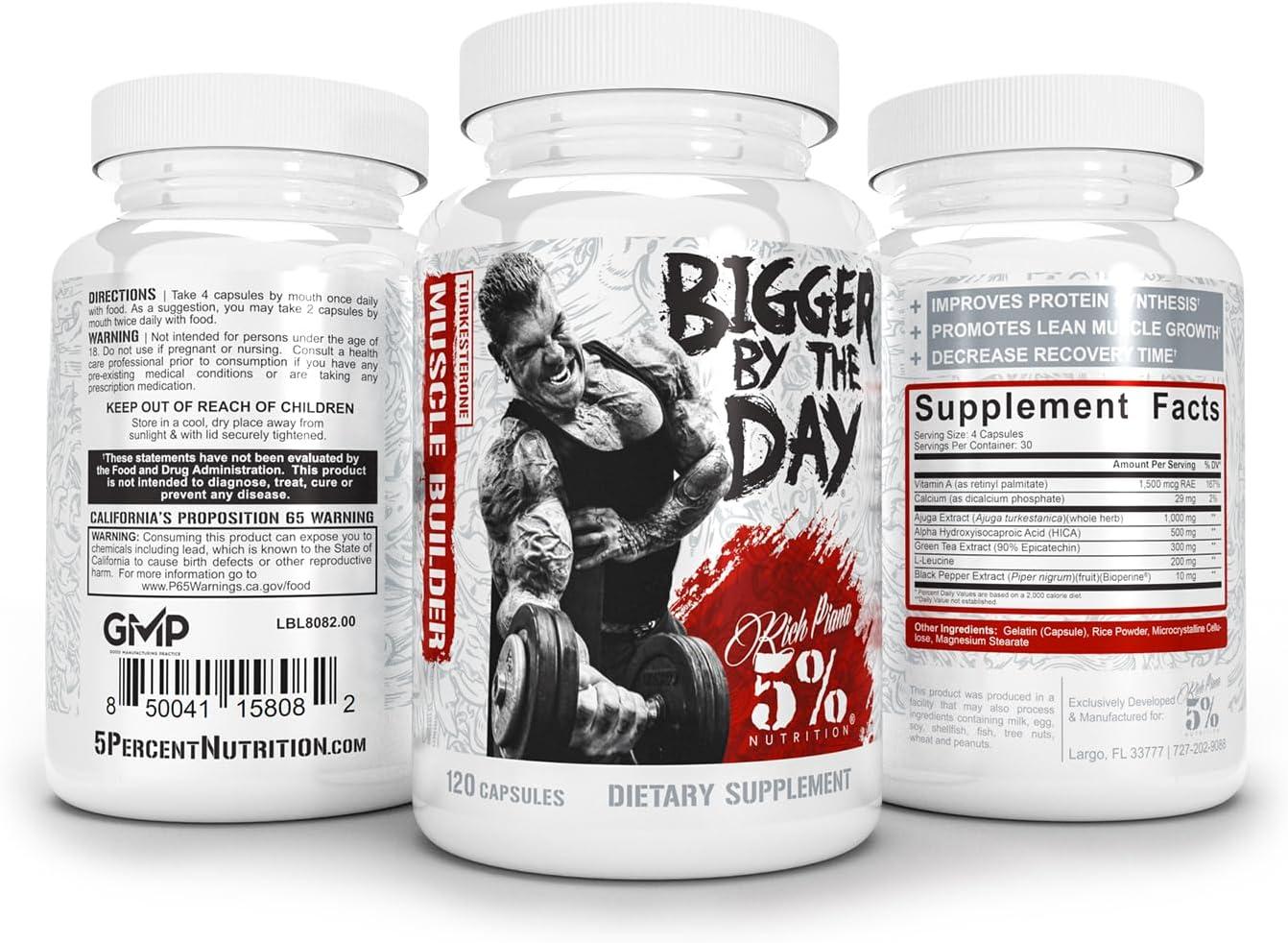 Bigger By The Day Muscle Builder Capsules with Turkesterone