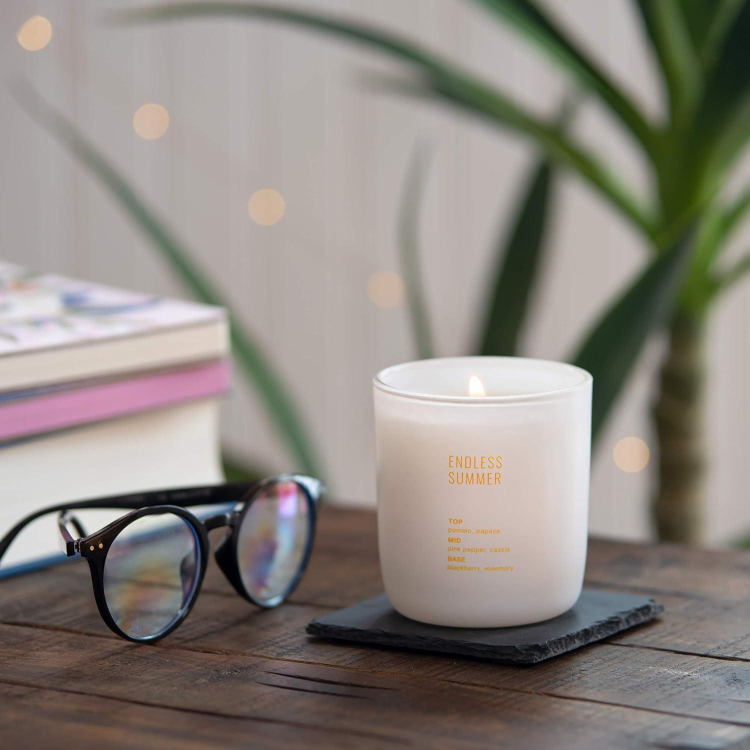 Endless Summer Pink Scented Soy Candle in Frosted Glass