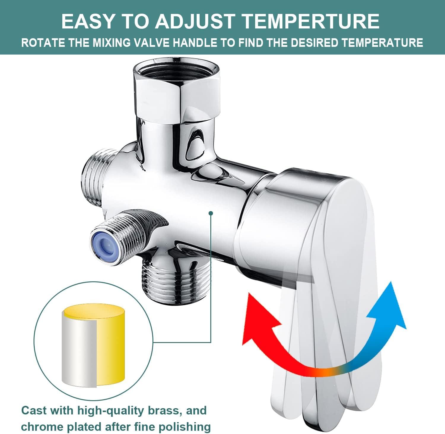 Handheld Bidet Sprayer for Toilet,Premium SUS304 Stainless Steel Bathroom Bidet Sprayer Attachment Set with Anti-Leak Hose&High Pressure, Ideal for Feminine Wash, Cloth Diaper Cleaning&Muslim Shower