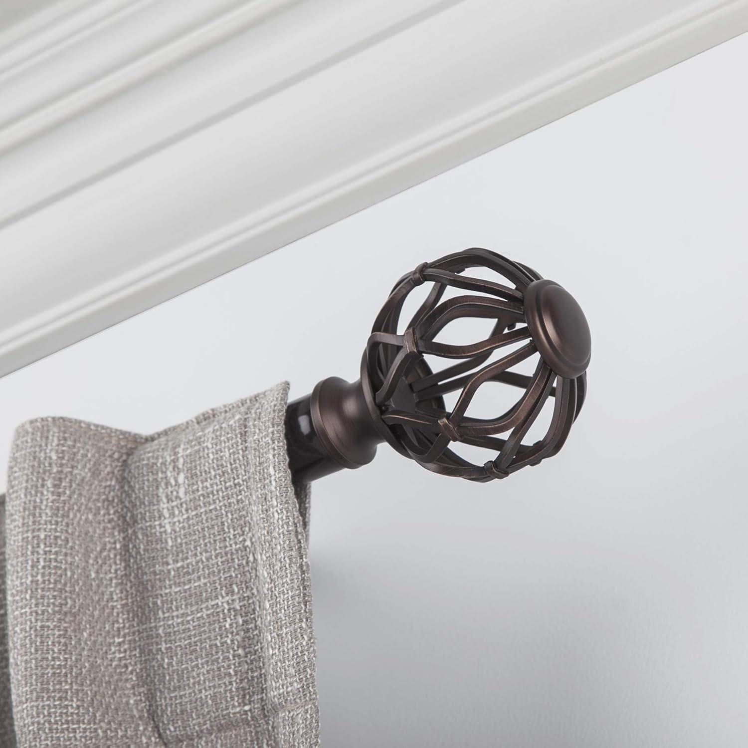 SnugSet Aiden Steel Adjustable Single Curtain Rod