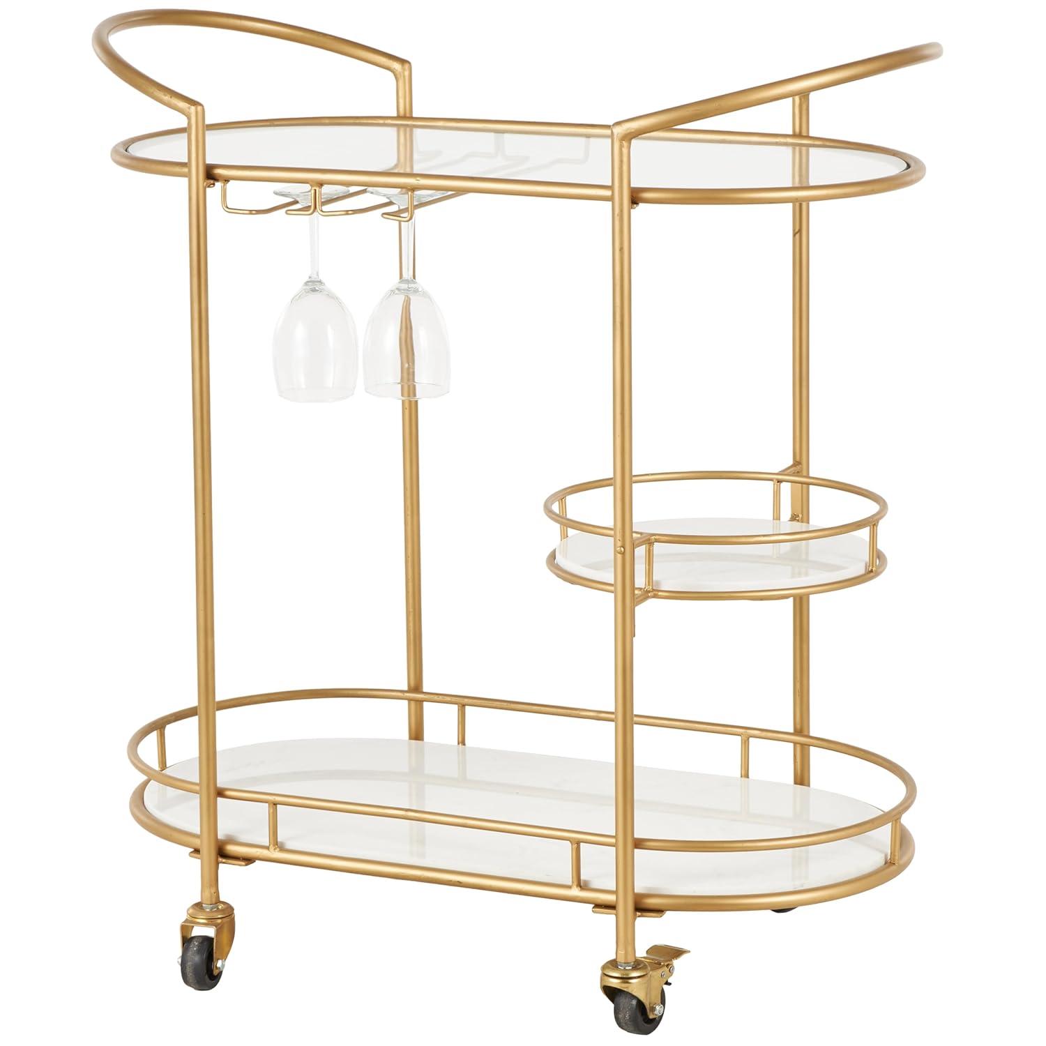 Colette Marble Bar Cart