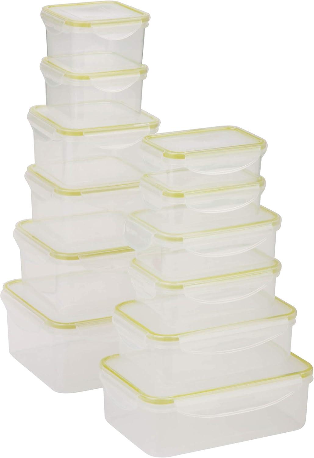 Clear BPA-Free Plastic 24-Piece Food Storage Set