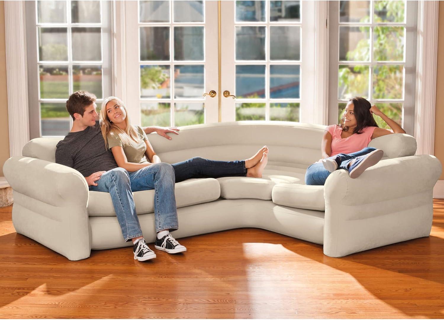 Intex 101" Wide Right Hand Facing Corner Inflatable Sectional Sofa