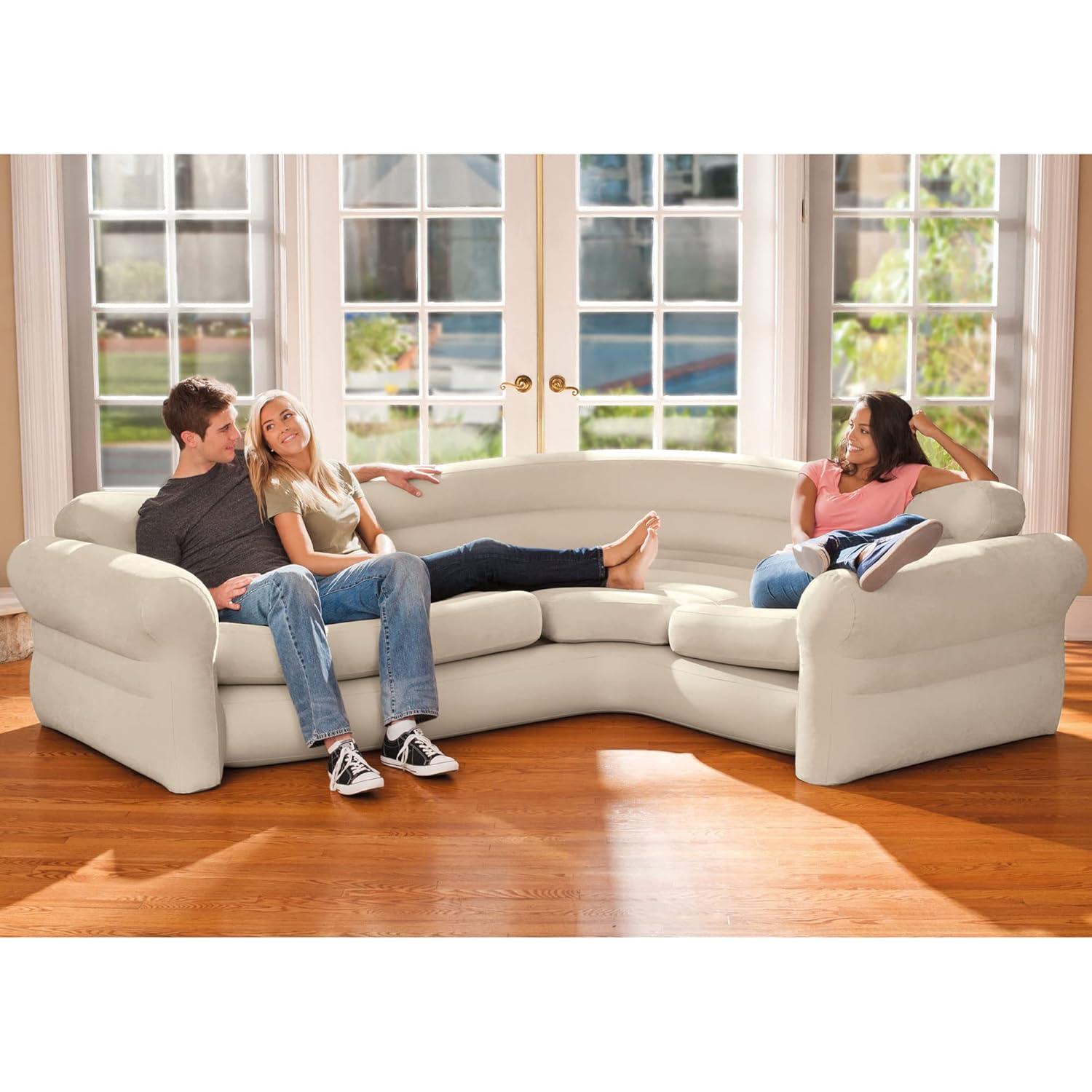 Intex 101" Wide Right Hand Facing Corner Inflatable Sectional Sofa