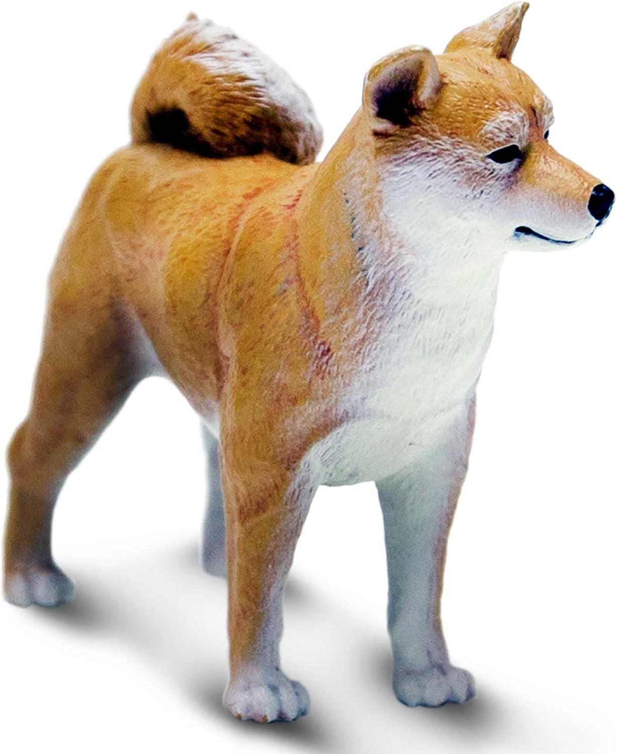 Lifelike 3" Shiba Inu Plastic Dog Figurine Toy