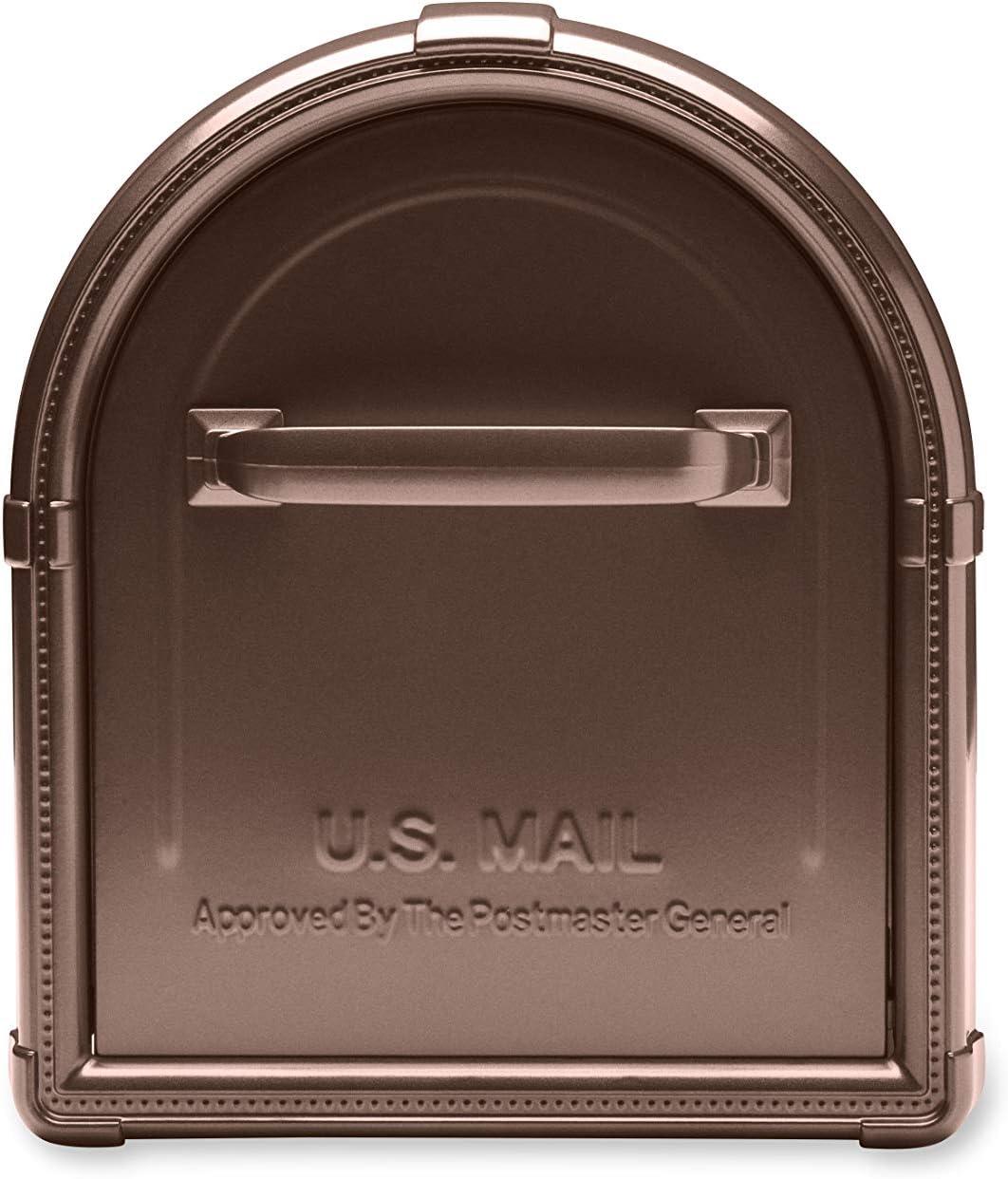 Architectural Mailboxes Hillsborough Classic Galvanized Steel Post Mount Copper Mailbox