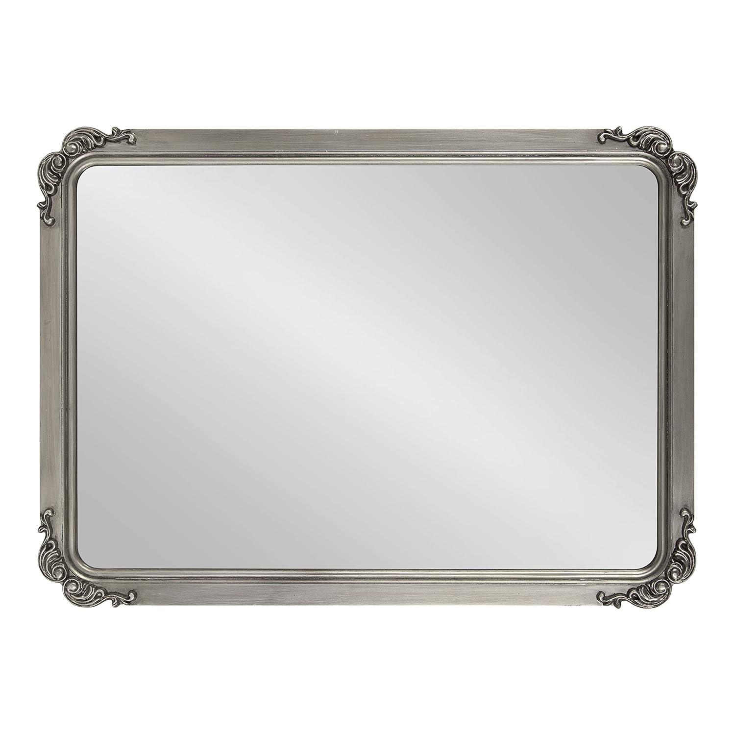 Kate and Laurel Ivette MDF Rectangle Mirror, 25x35, Silver