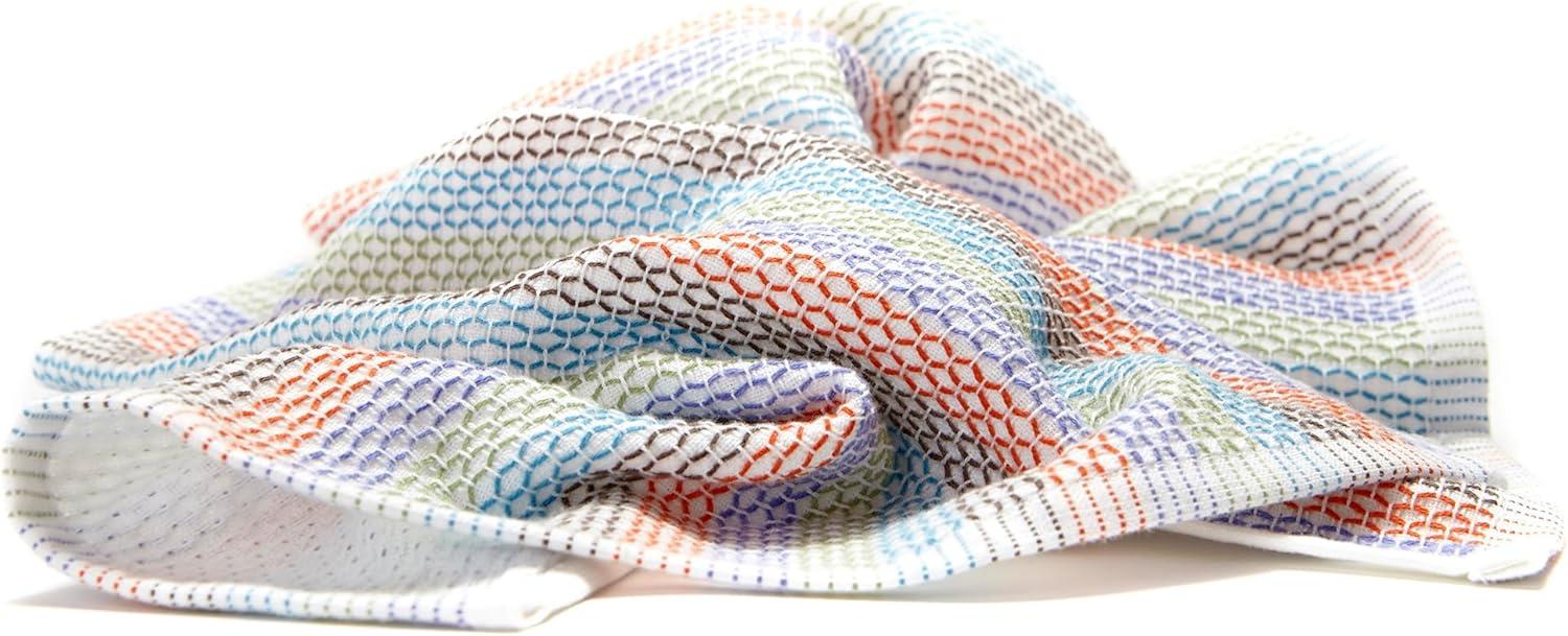Full Circle Tidy Organic Cotton Kitchen Scrubbing Dish Cloths - 12" x 12" - Set of 3 - Multicolor