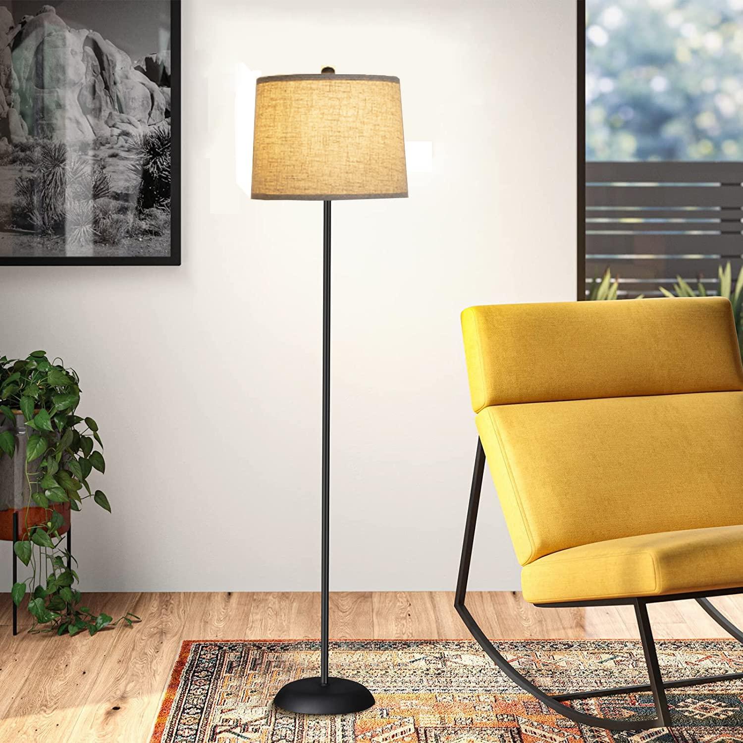 Lamp Shades Set of 2, Drum Lamp Shades for Table Lamps 11.6" Top x 12.6" Bottom x 9.8" High (Spider Fitter), Natural Linen Medium Lampshades for Floor Lamps Bedside Lamps, Beige