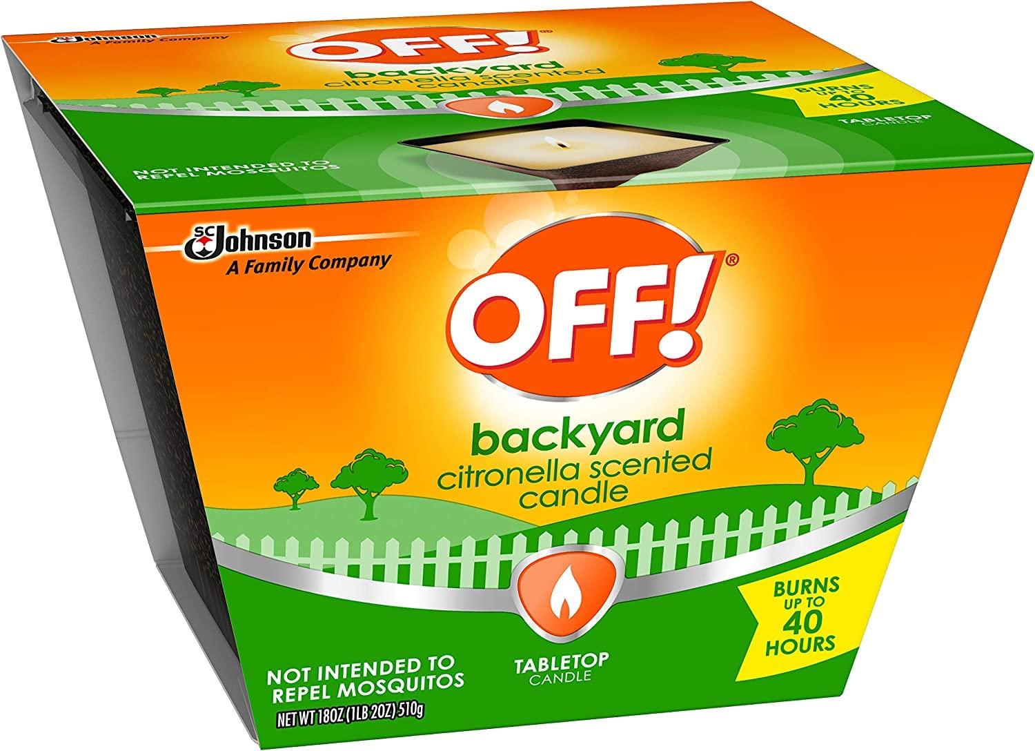 OFF! 18oz Citronella Candle Outdoor Bug Deterrent Mosquito Candle - 18oz